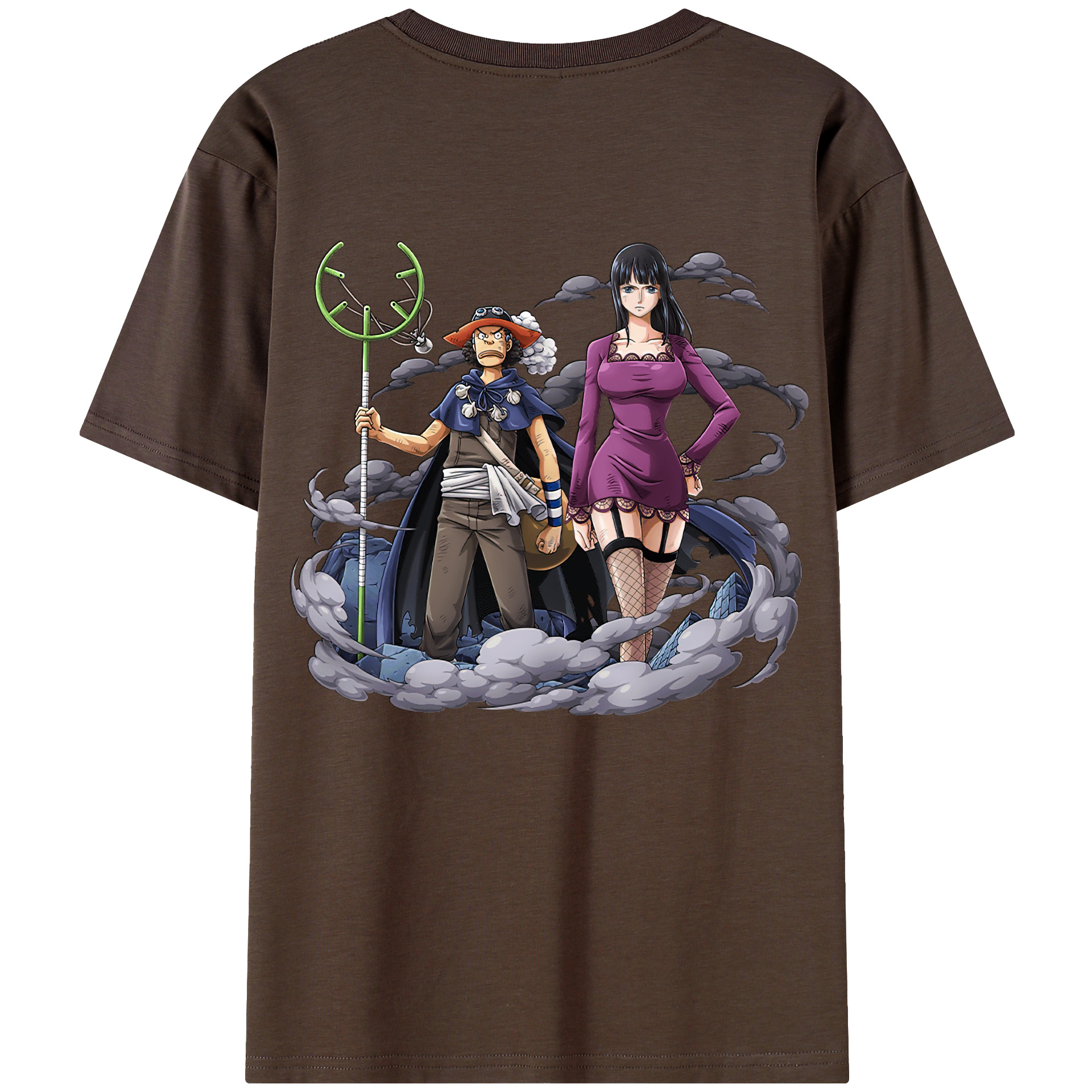 ワンピース ニコ・ロビン ONE PIECE Nico Robin 綿100％半袖Tシャツ（背面プリント）