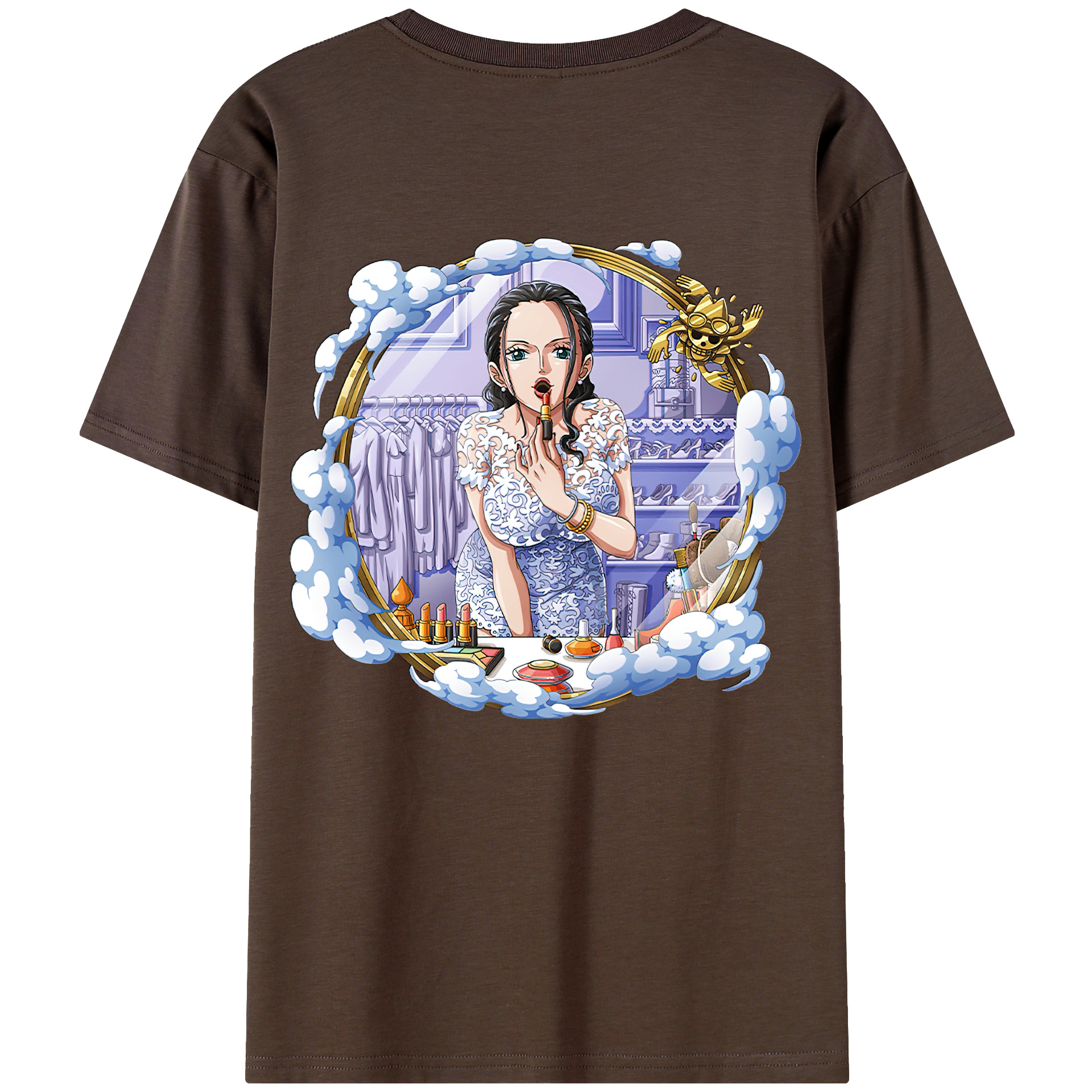 ワンピース ニコ・ロビン ONE PIECE Nico Robin 綿100％半袖Tシャツ（背面プリント）