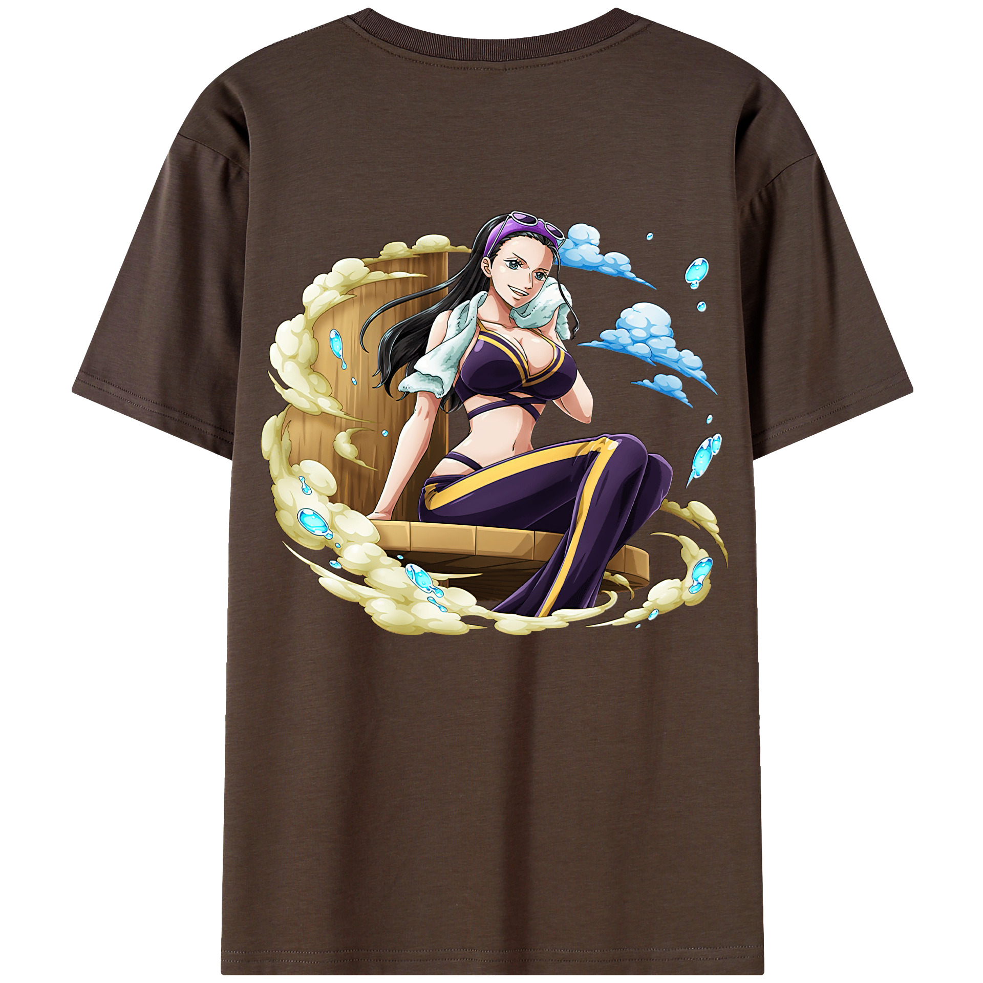 ワンピース ニコ・ロビン ONE PIECE Nico Robin 綿100％半袖Tシャツ（背面プリント）