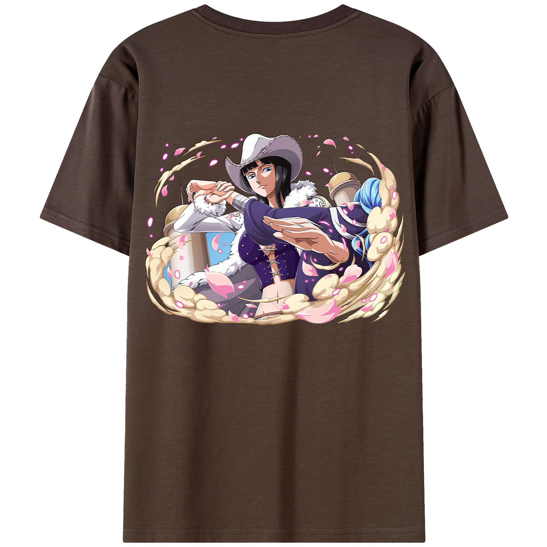 ワンピース ニコ・ロビン ONE PIECE Nico Robin 綿100％半袖Tシャツ（背面プリント）