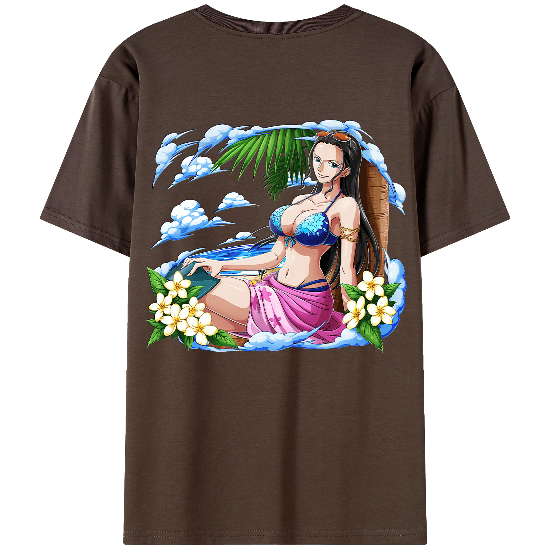 ワンピース ニコ・ロビン ONE PIECE Nico Robin 綿100％半袖Tシャツ（背面プリント）