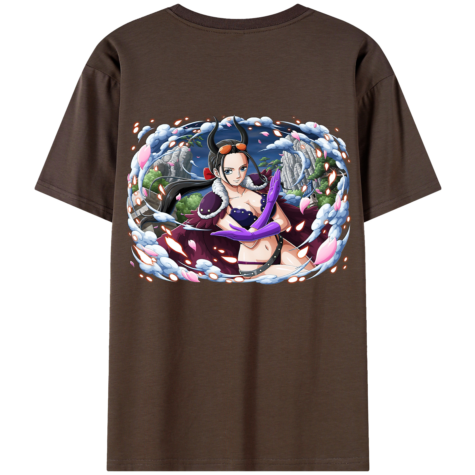 ワンピース ニコ・ロビン ONE PIECE Nico Robin 綿100％半袖Tシャツ（背面プリント）