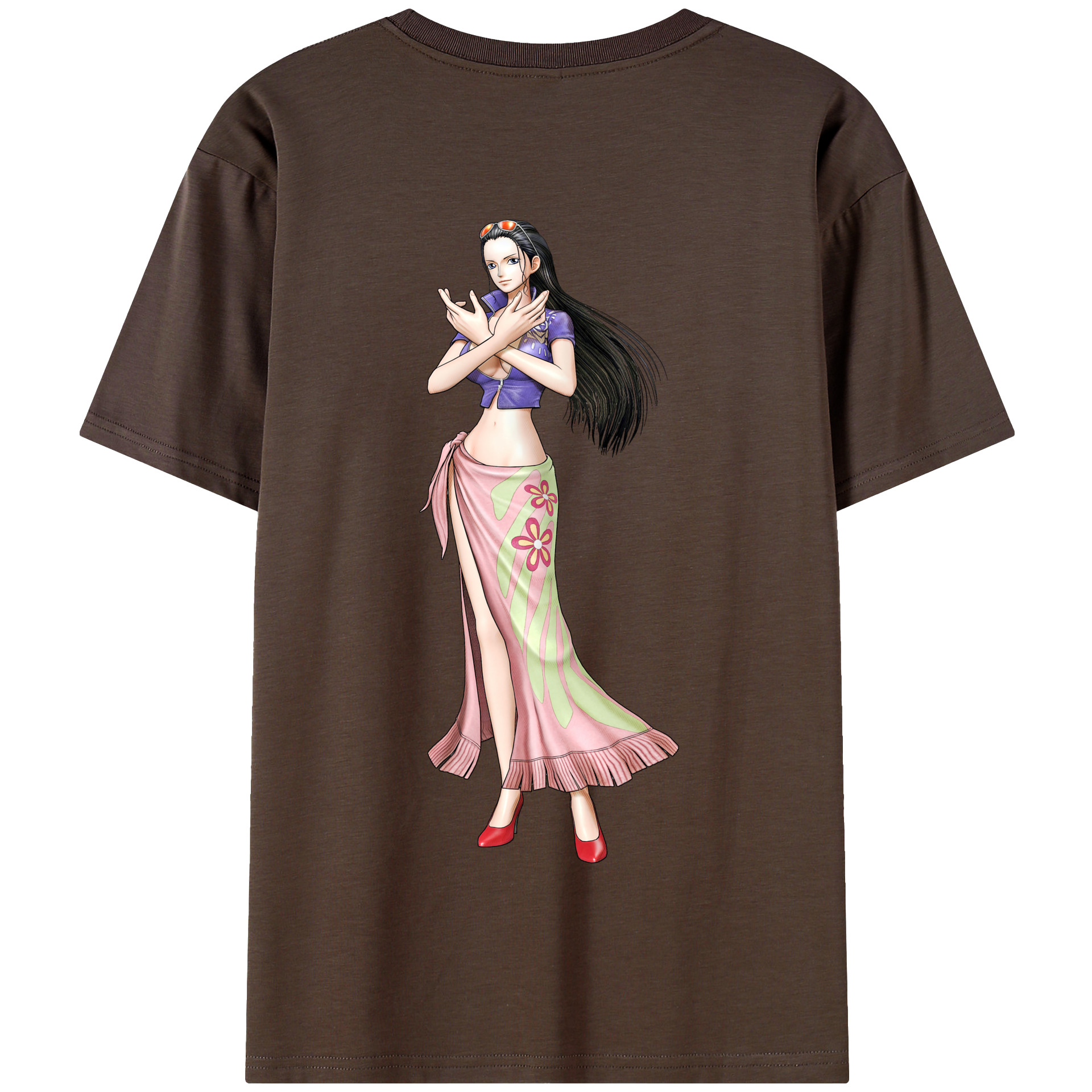 ワンピース ニコ・ロビン ONE PIECE Nico Robin 綿100％半袖Tシャツ（背面プリント）