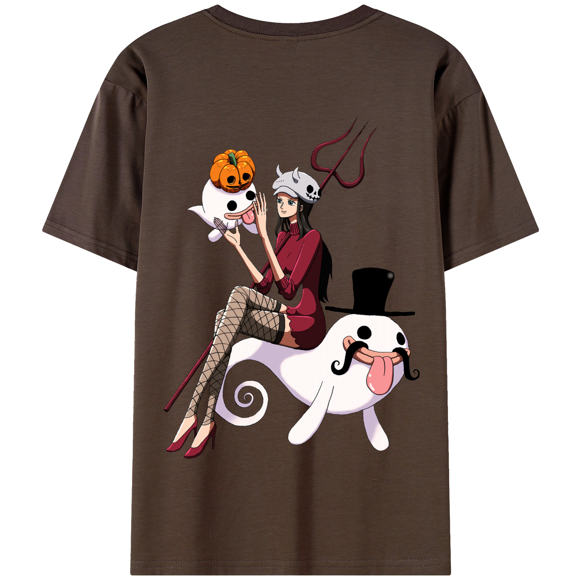 ワンピース ニコ・ロビン ONE PIECE Nico Robin 綿100％半袖Tシャツ（背面プリント）