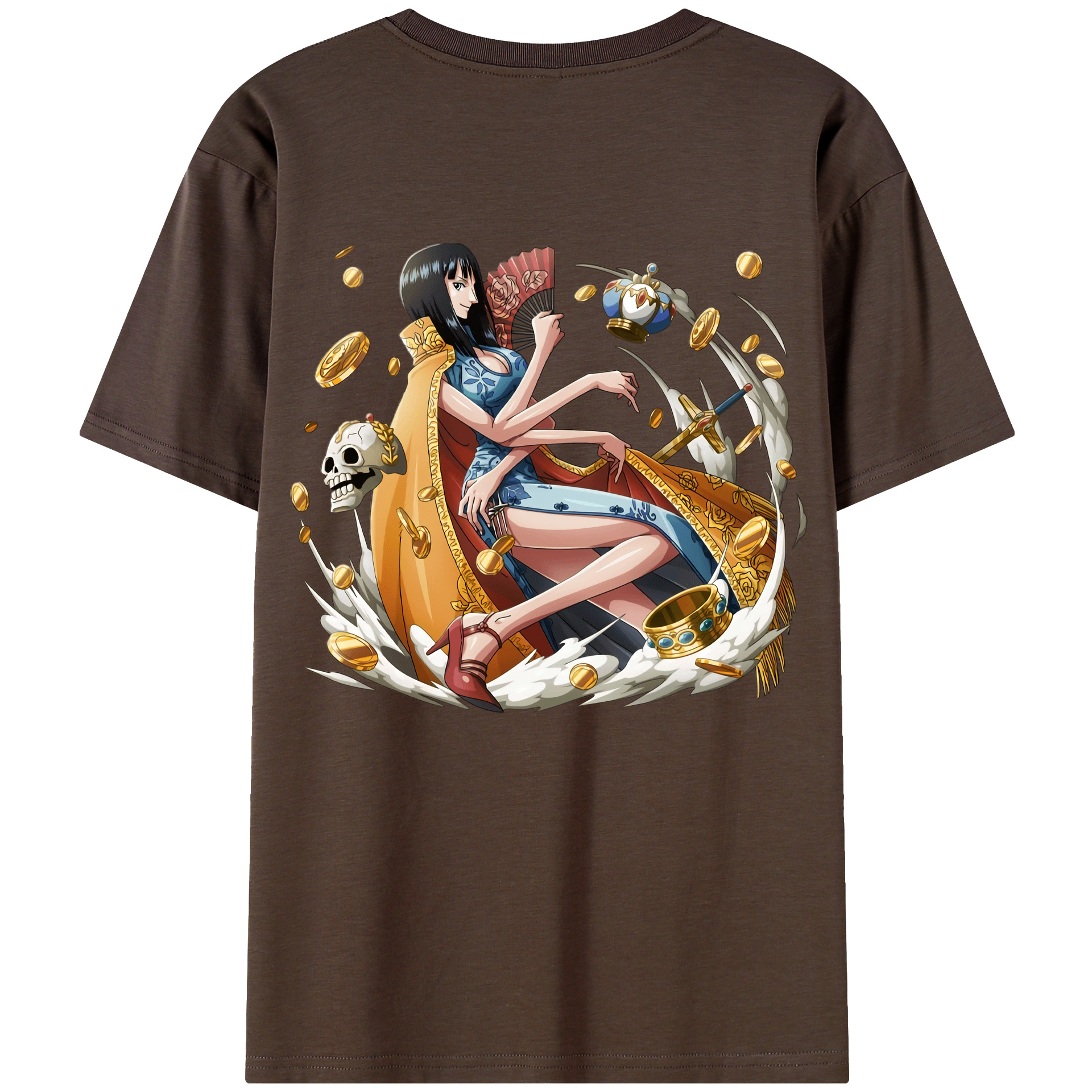 ワンピース ニコ・ロビン ONE PIECE Nico Robin 綿100％半袖Tシャツ（背面プリント）