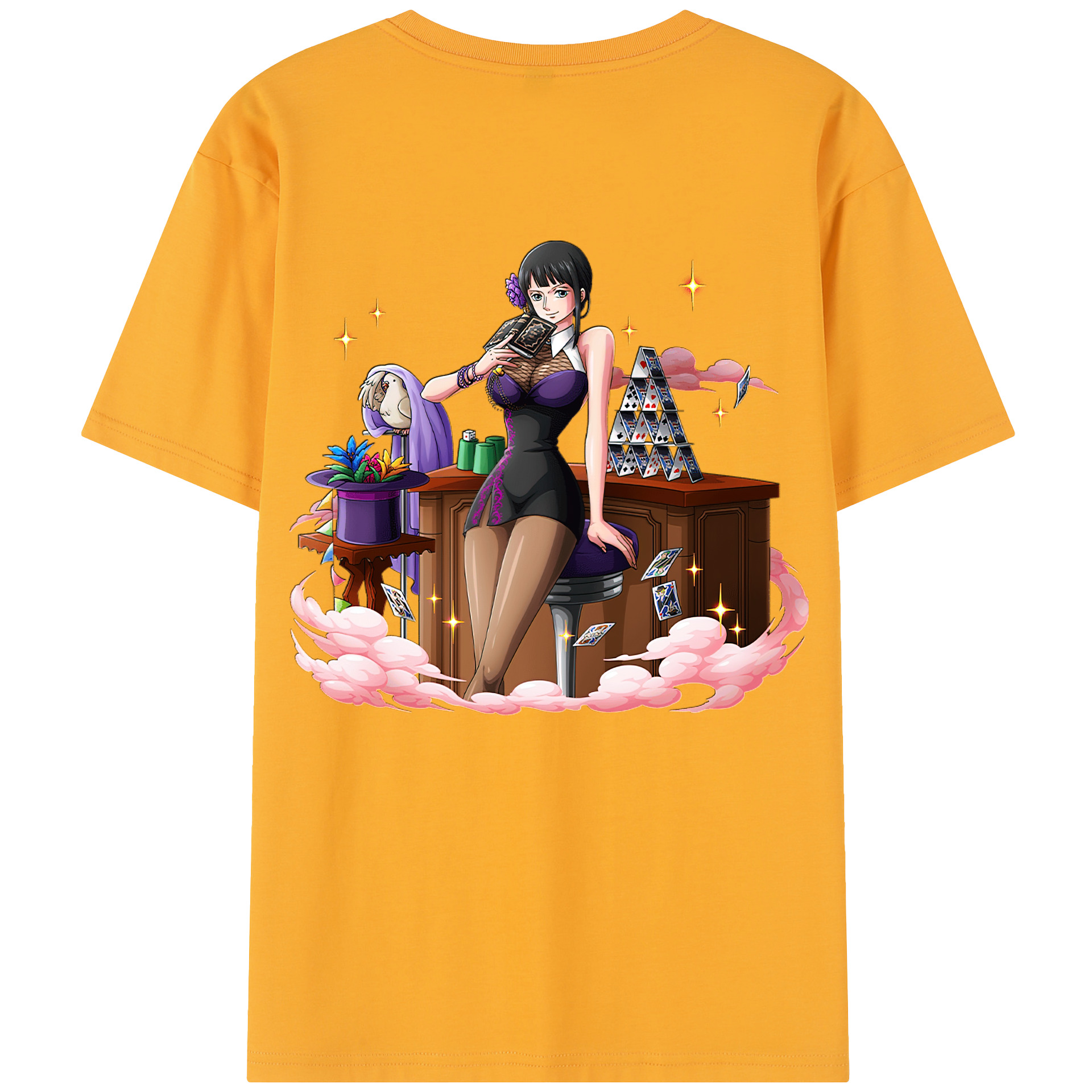 ワンピース ニコ・ロビン ONE PIECE Nico Robin 綿100％半袖Tシャツ（背面プリント）