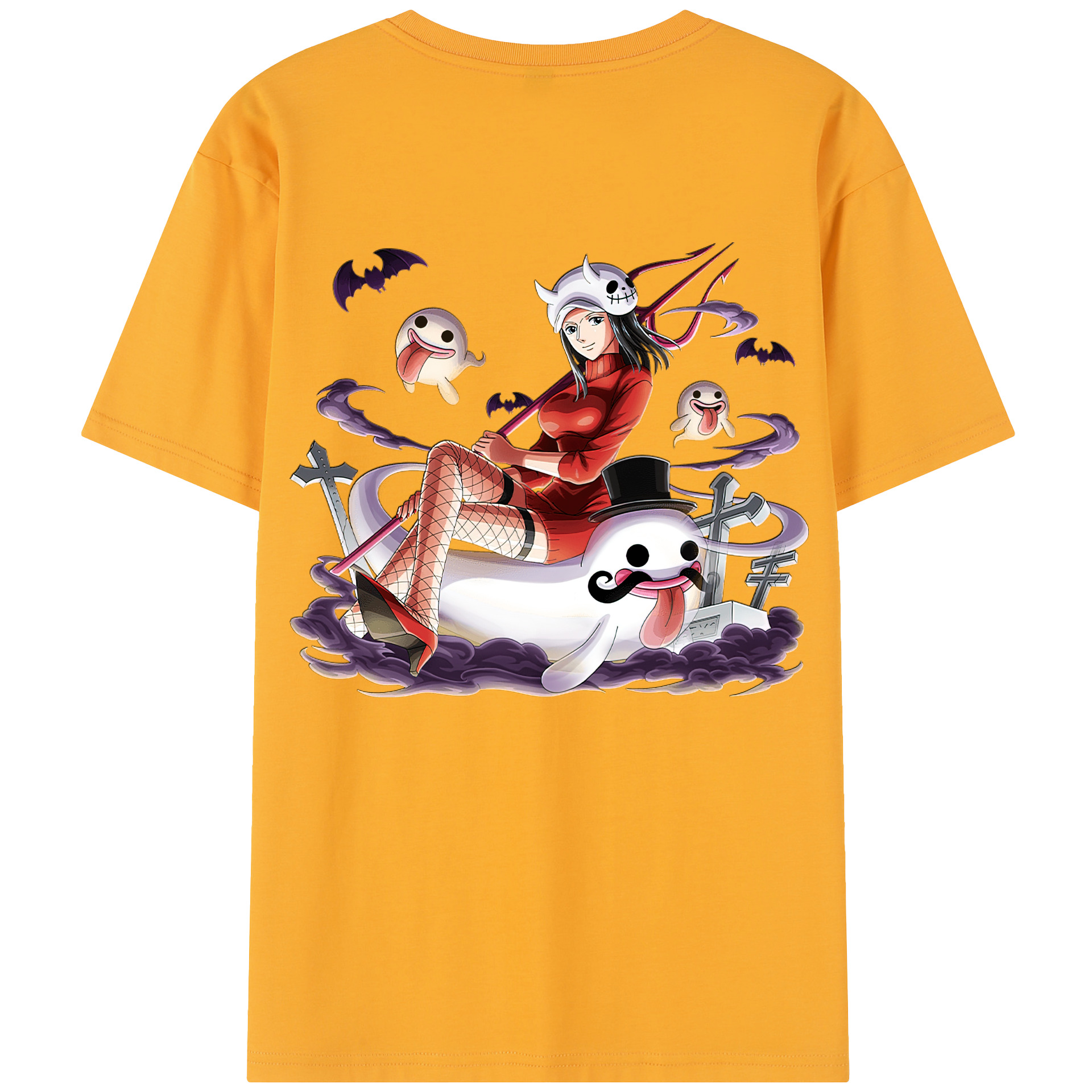 ワンピース ニコ・ロビン ONE PIECE Nico Robin 綿100％半袖Tシャツ（背面プリント）