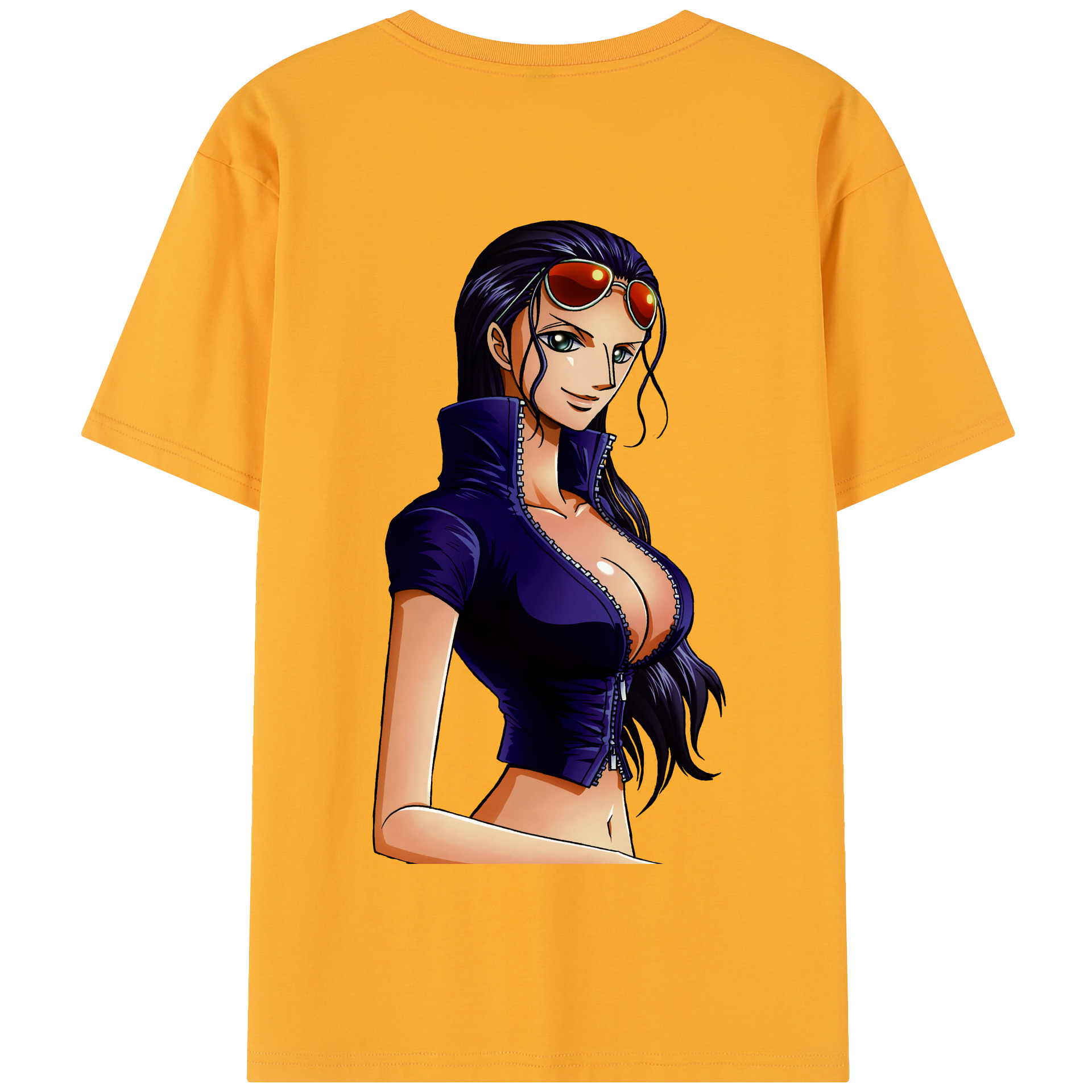 ワンピース ニコ・ロビン ONE PIECE Nico Robin 綿100％半袖Tシャツ（背面プリント）