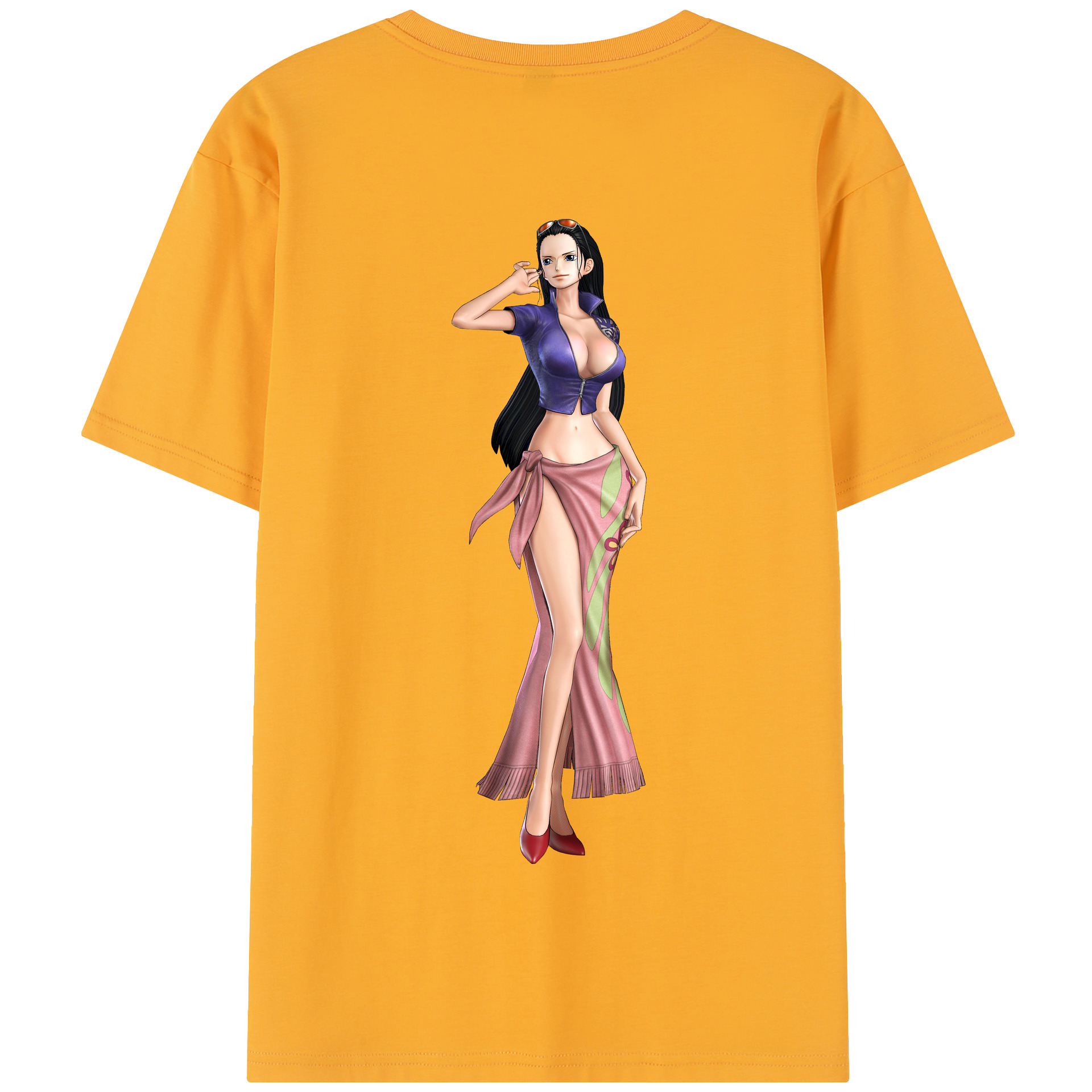 ワンピース ニコ・ロビン ONE PIECE Nico Robin 綿100％半袖Tシャツ（背面プリント）