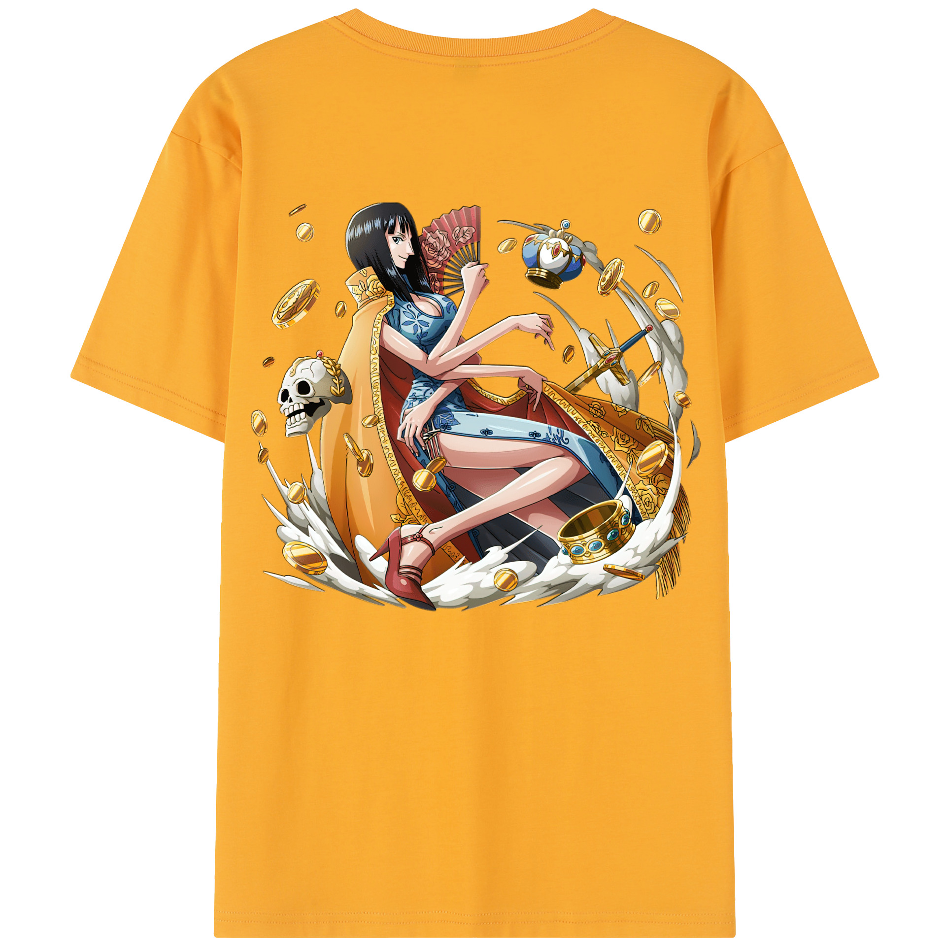ワンピース ニコ・ロビン ONE PIECE Nico Robin 綿100％半袖Tシャツ（背面プリント）