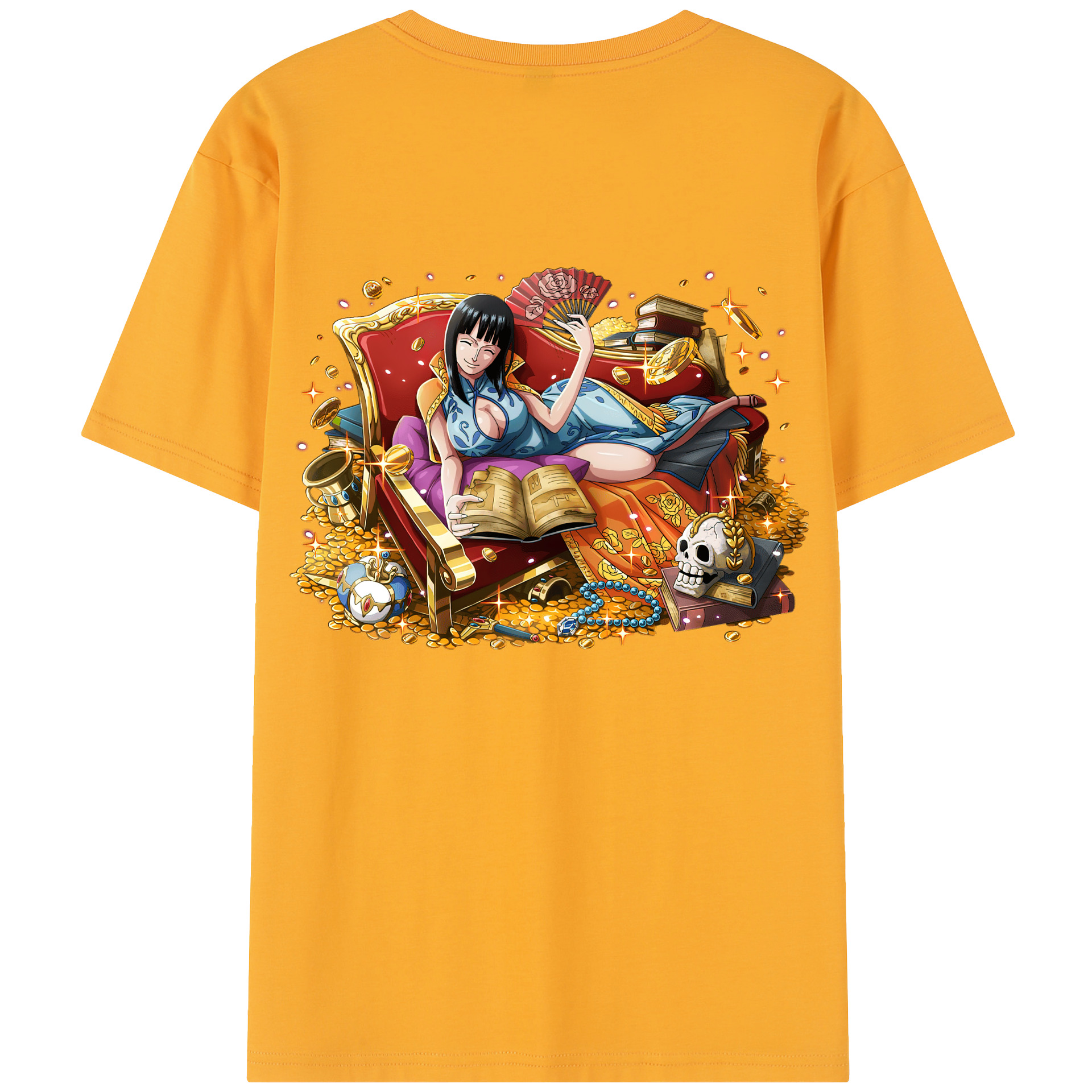 ワンピース ニコ・ロビン ONE PIECE Nico Robin 綿100％半袖Tシャツ（背面プリント）