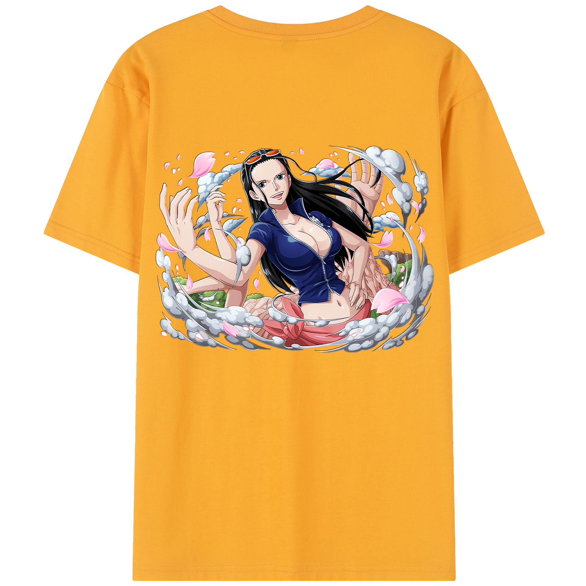 ワンピース ニコ・ロビン ONE PIECE Nico Robin 綿100％半袖Tシャツ（背面プリント）