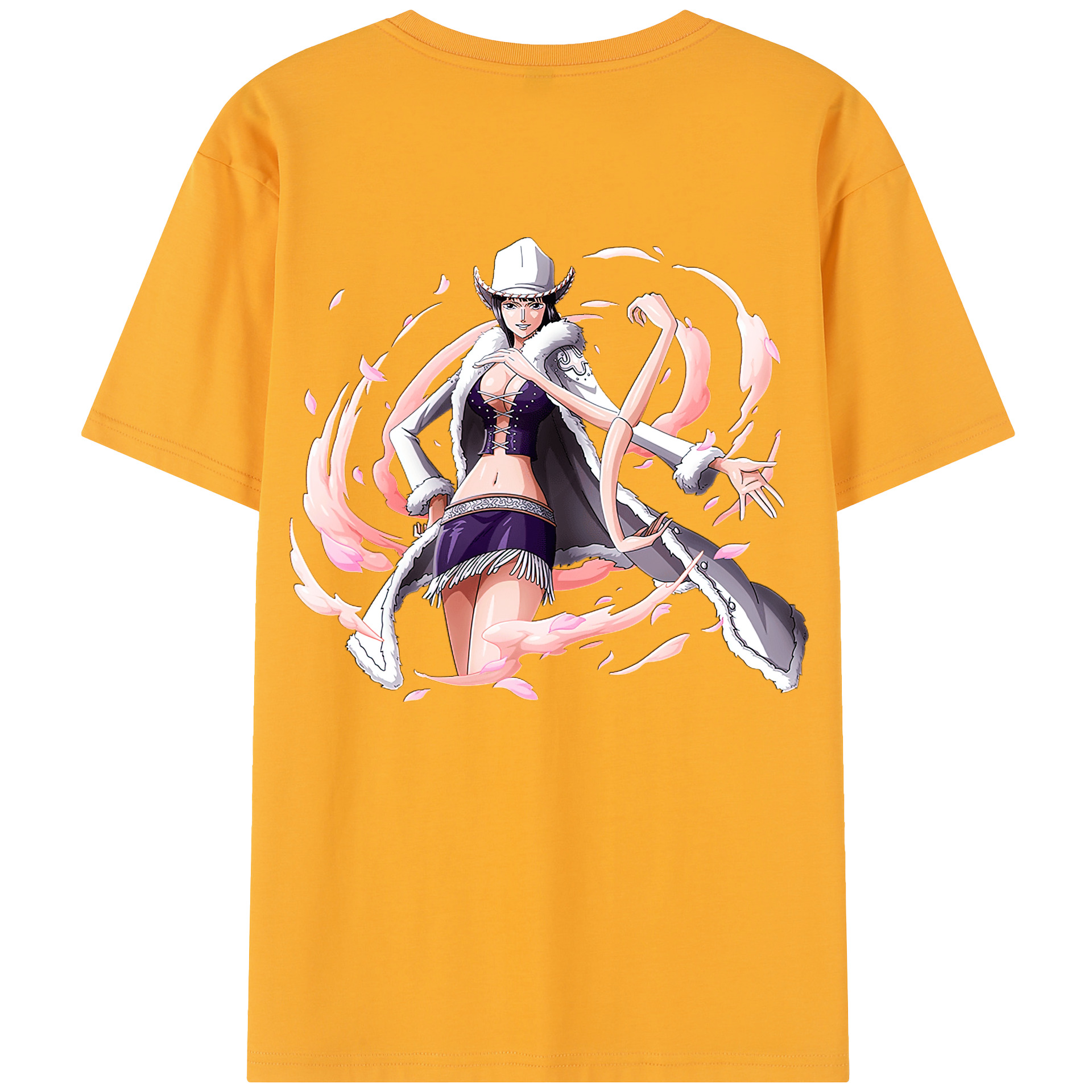 ワンピース ニコ・ロビン ONE PIECE Nico Robin 綿100％半袖Tシャツ（背面プリント）