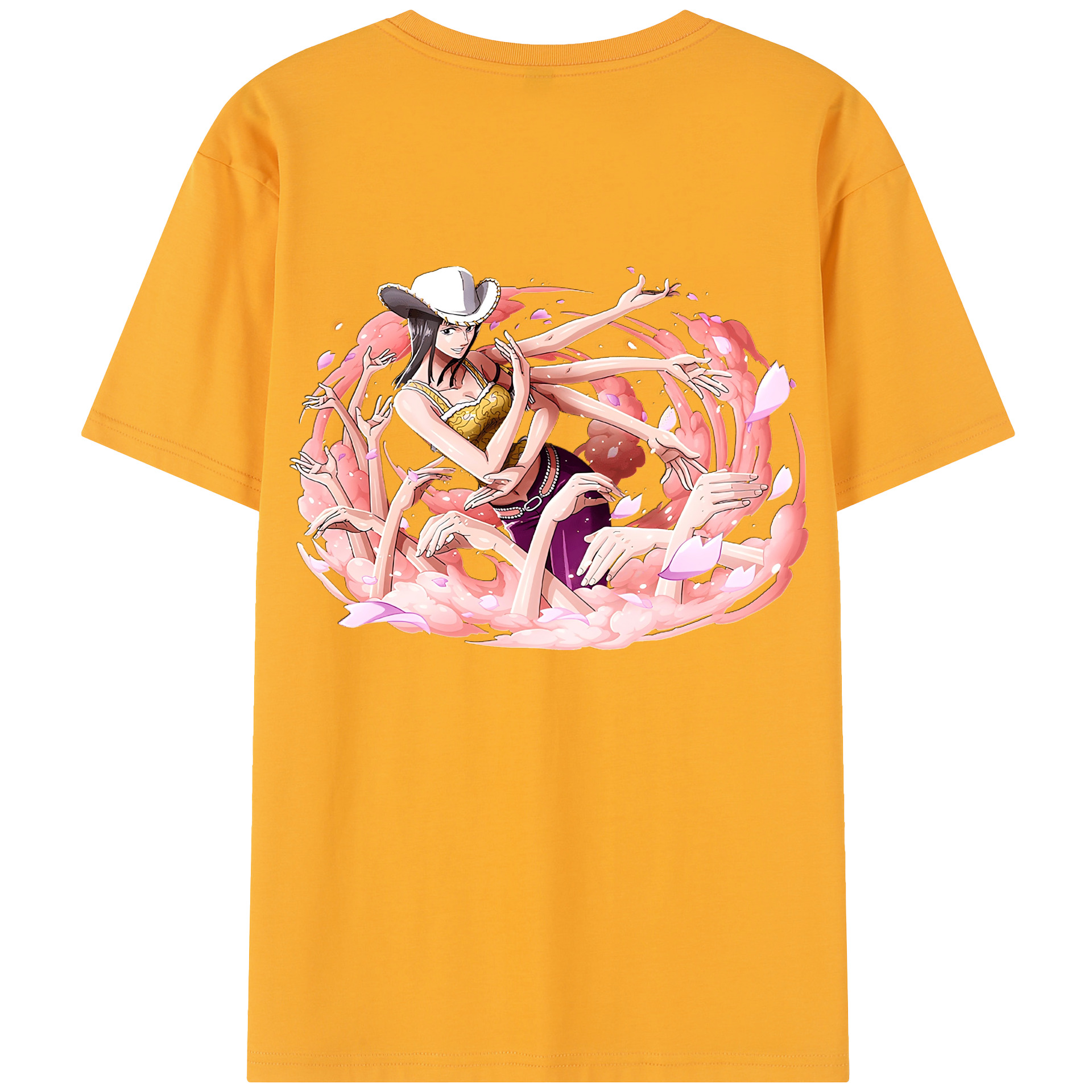 ワンピース ニコ・ロビン ONE PIECE Nico Robin 綿100％半袖Tシャツ（背面プリント）