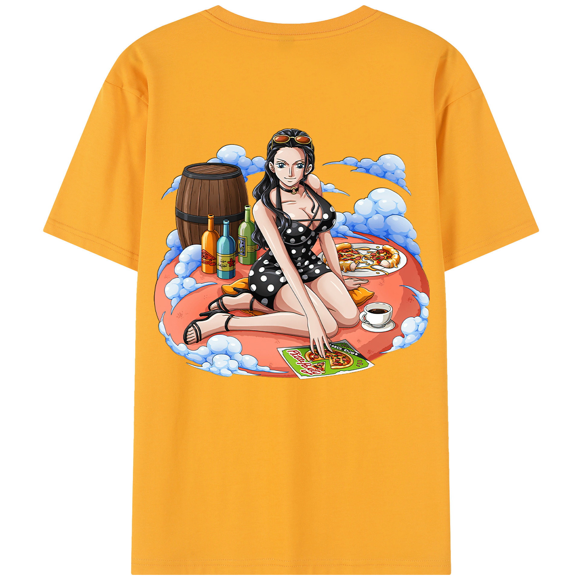 ワンピース ニコ・ロビン ONE PIECE Nico Robin 綿100％半袖Tシャツ（背面プリント）