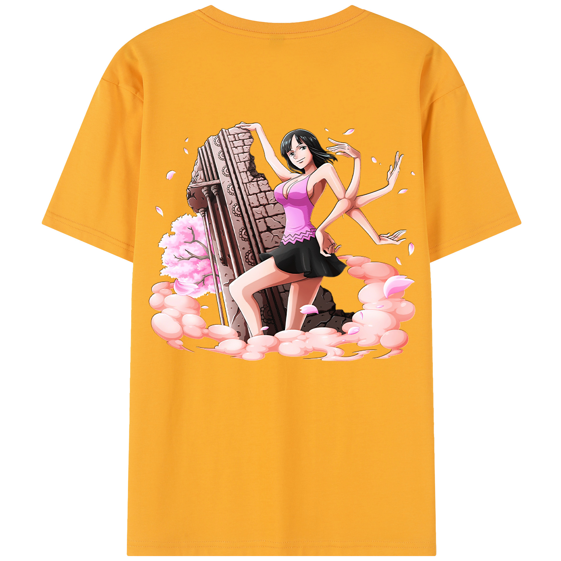 ワンピース ニコ・ロビン ONE PIECE Nico Robin 綿100％半袖Tシャツ（背面プリント）