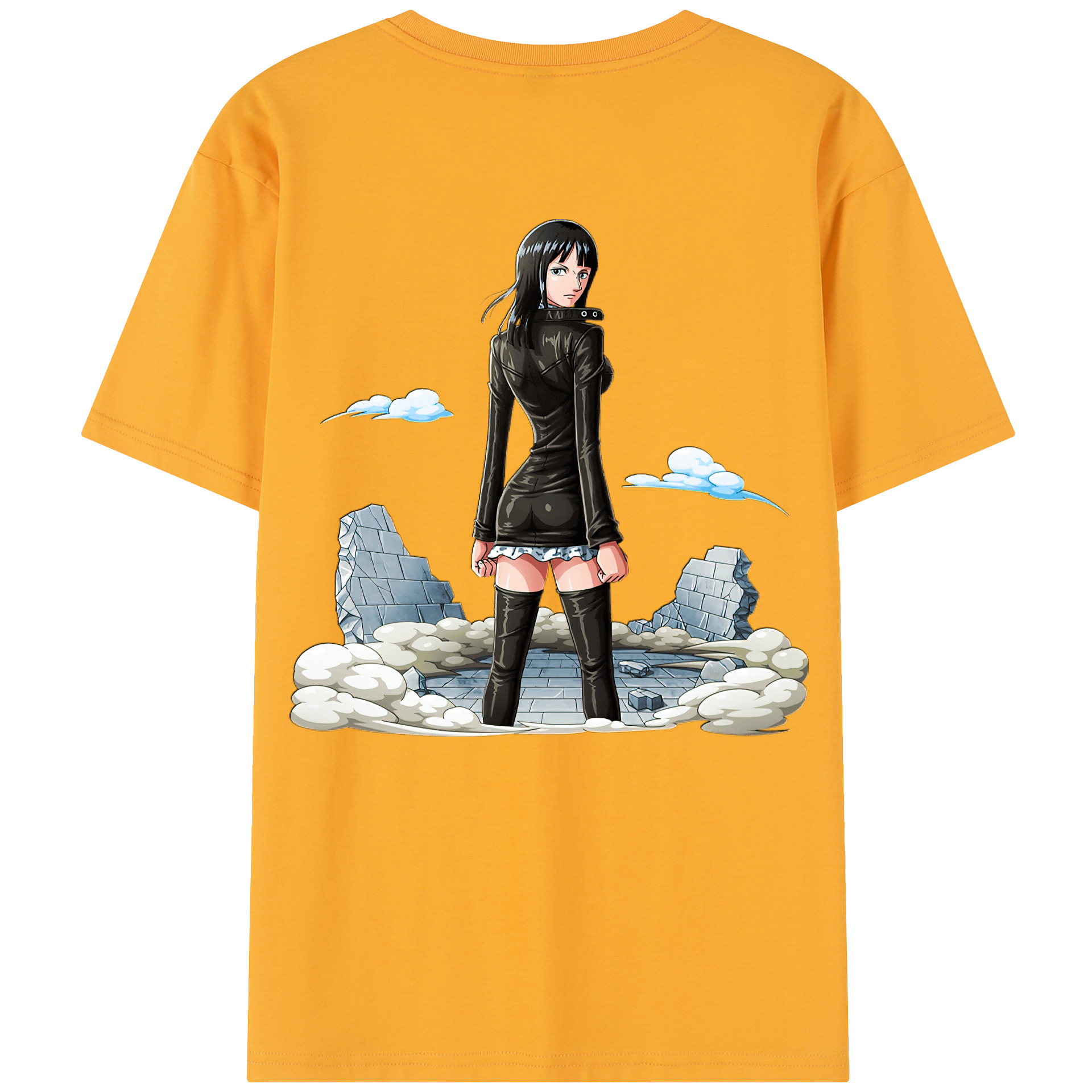 ワンピース ニコ・ロビン ONE PIECE Nico Robin 綿100％半袖Tシャツ（背面プリント）