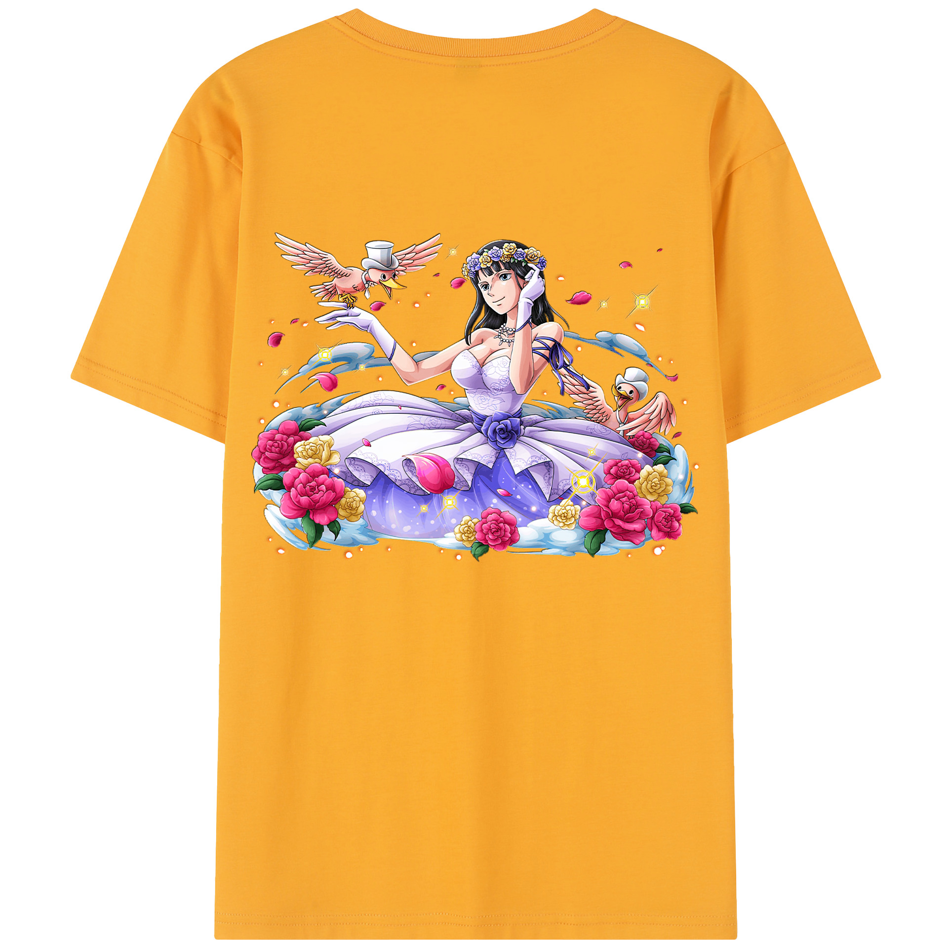 ワンピース ニコ・ロビン ONE PIECE Nico Robin 綿100％半袖Tシャツ（背面プリント）
