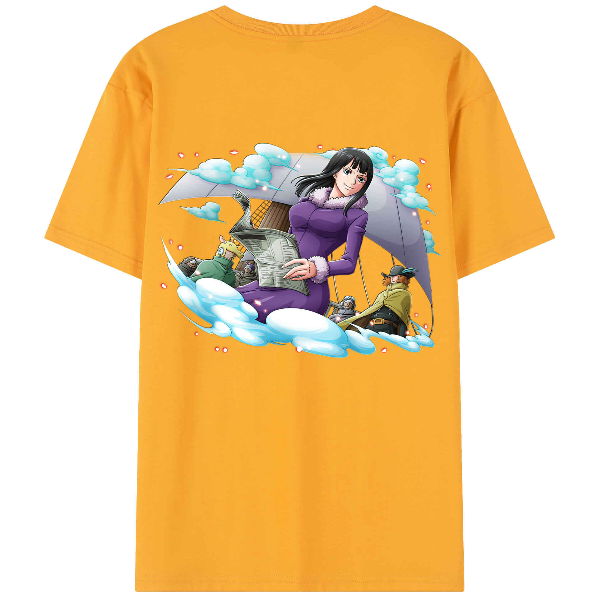 ワンピース ニコ・ロビン ONE PIECE Nico Robin 綿100％半袖Tシャツ（背面プリント）