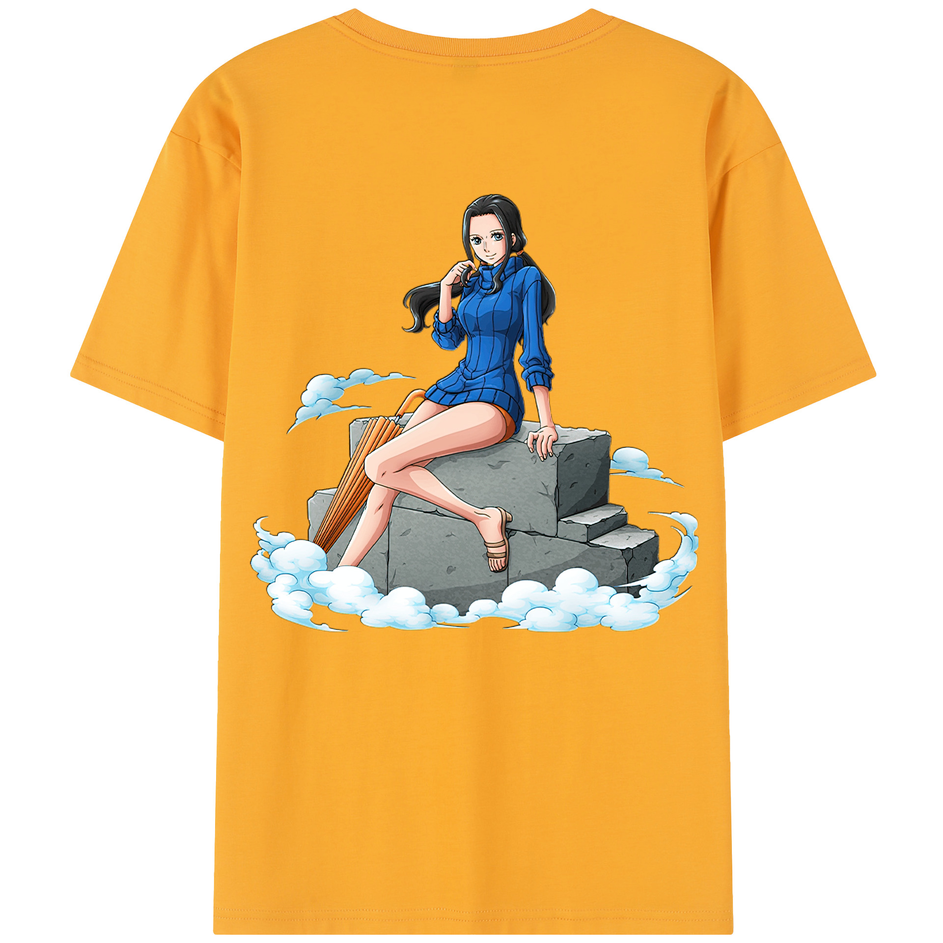 ワンピース ニコ・ロビン ONE PIECE Nico Robin 綿100％半袖Tシャツ（背面プリント）