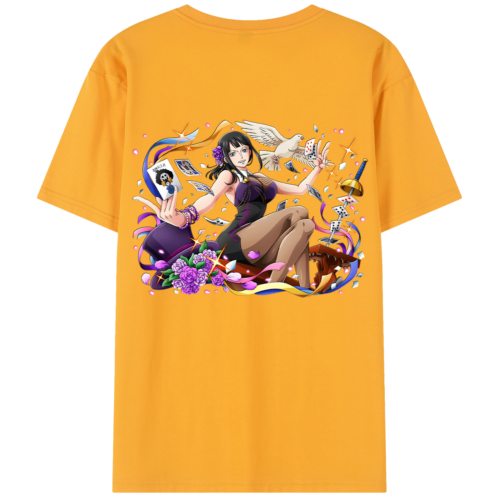 ワンピース ニコ・ロビン ONE PIECE Nico Robin 綿100％半袖Tシャツ（背面プリント）