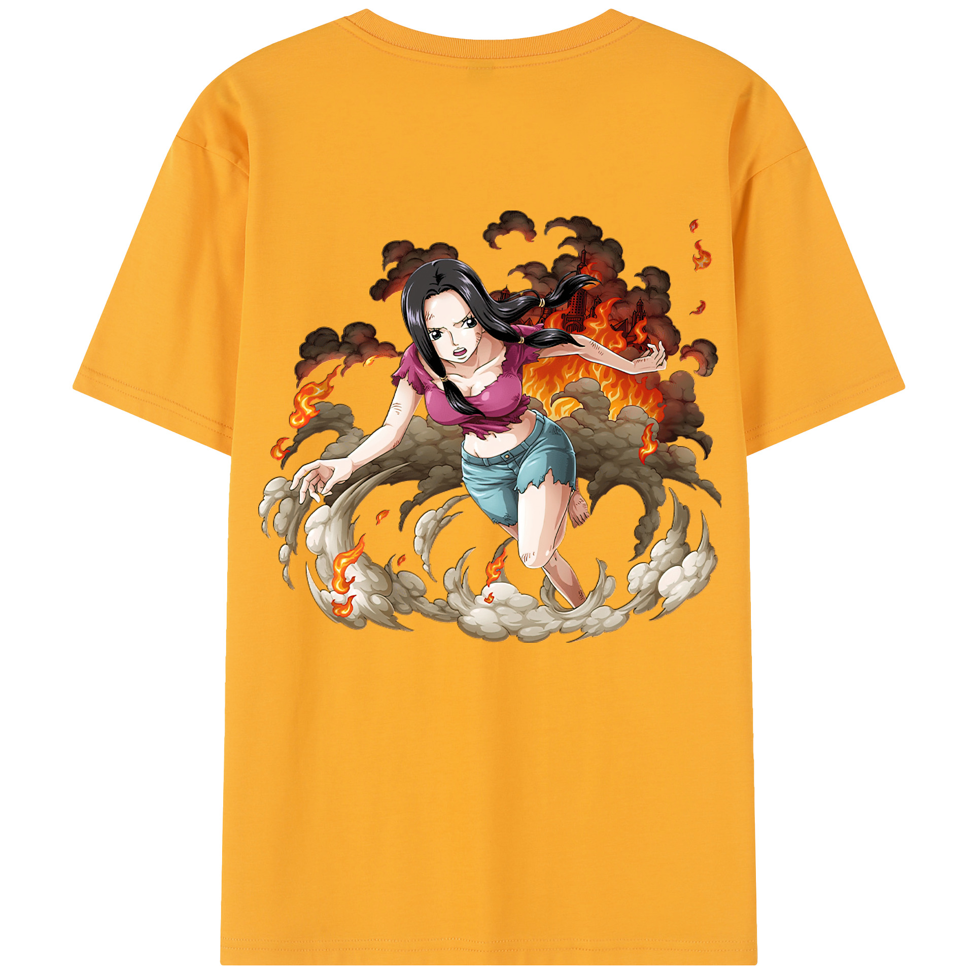 ワンピース ニコ・ロビン ONE PIECE Nico Robin 綿100％半袖Tシャツ（背面プリント）
