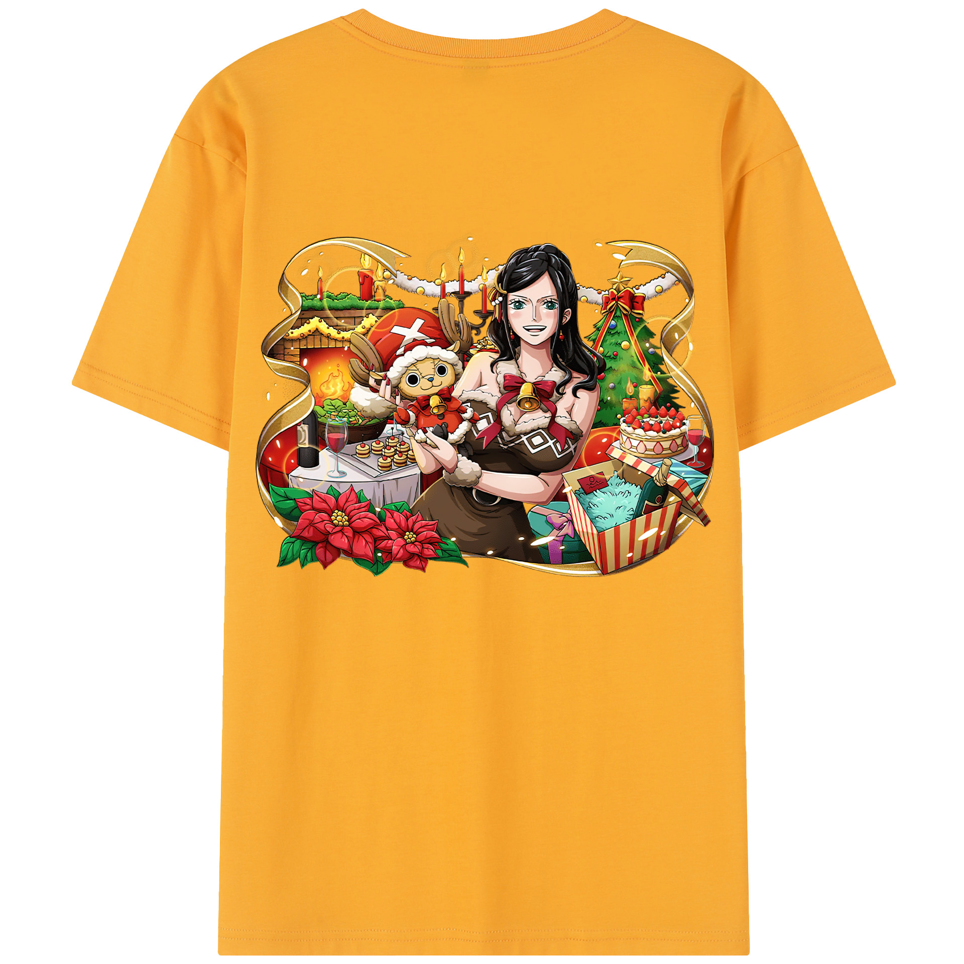 ワンピース ニコ・ロビン ONE PIECE Nico Robin 綿100％半袖Tシャツ（背面プリント）