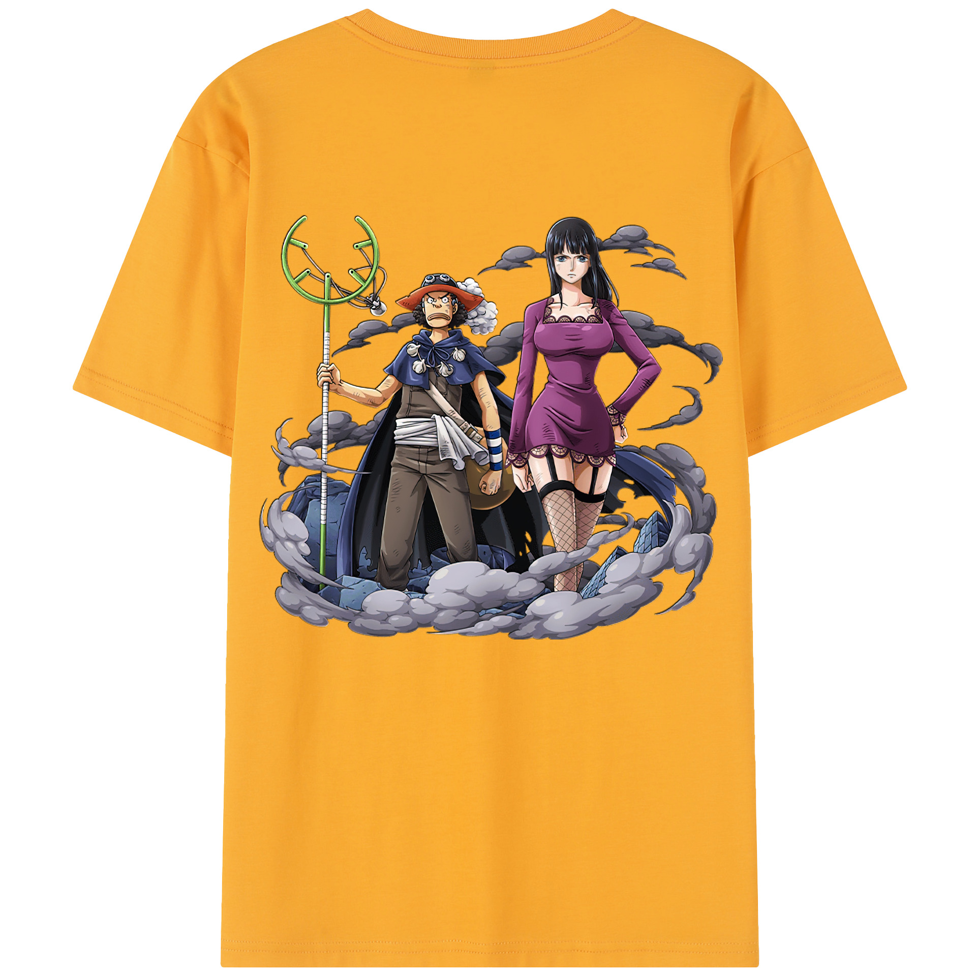 ワンピース ニコ・ロビン ONE PIECE Nico Robin 綿100％半袖Tシャツ（背面プリント）