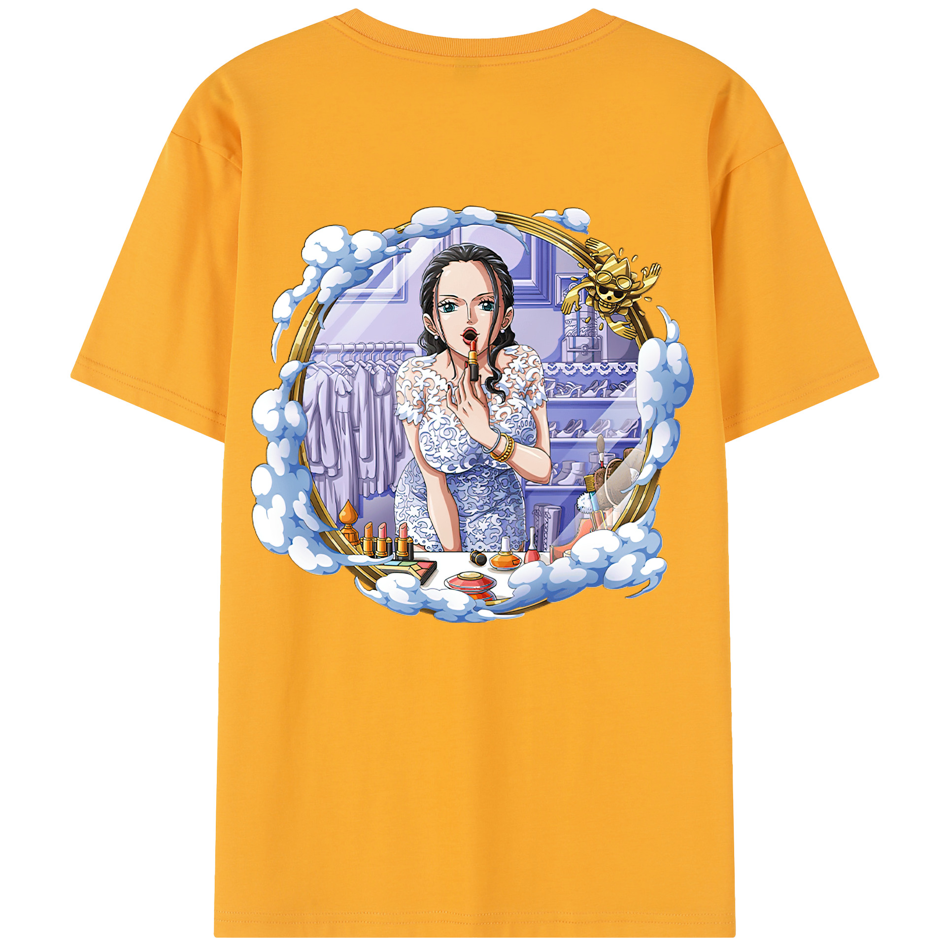 ワンピース ニコ・ロビン ONE PIECE Nico Robin 綿100％半袖Tシャツ（背面プリント）