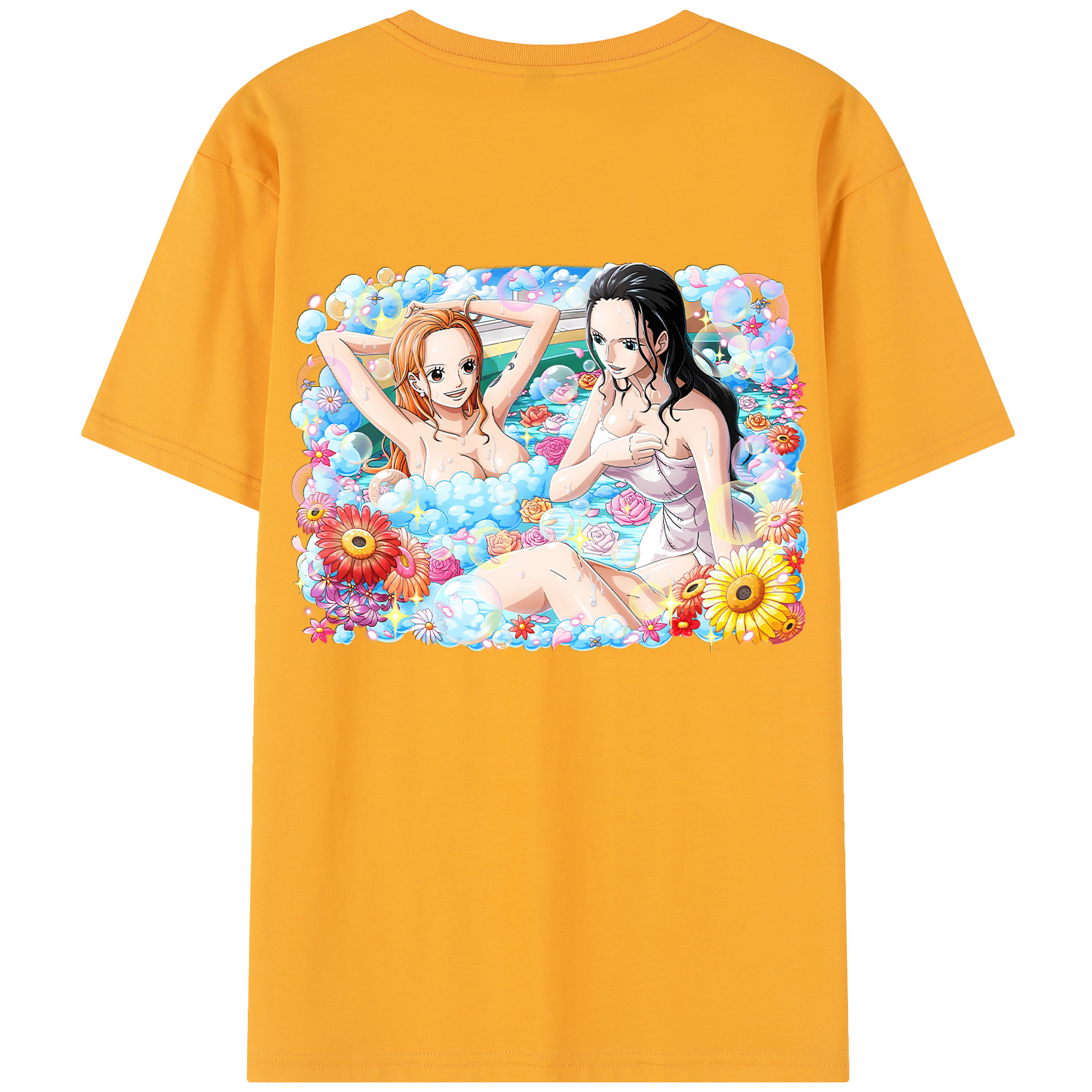 ワンピース ニコ・ロビン ONE PIECE Nico Robin 綿100％半袖Tシャツ（背面プリント）