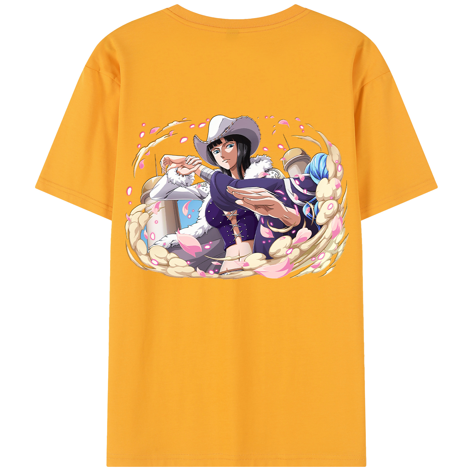 ワンピース ニコ・ロビン ONE PIECE Nico Robin 綿100％半袖Tシャツ（背面プリント）