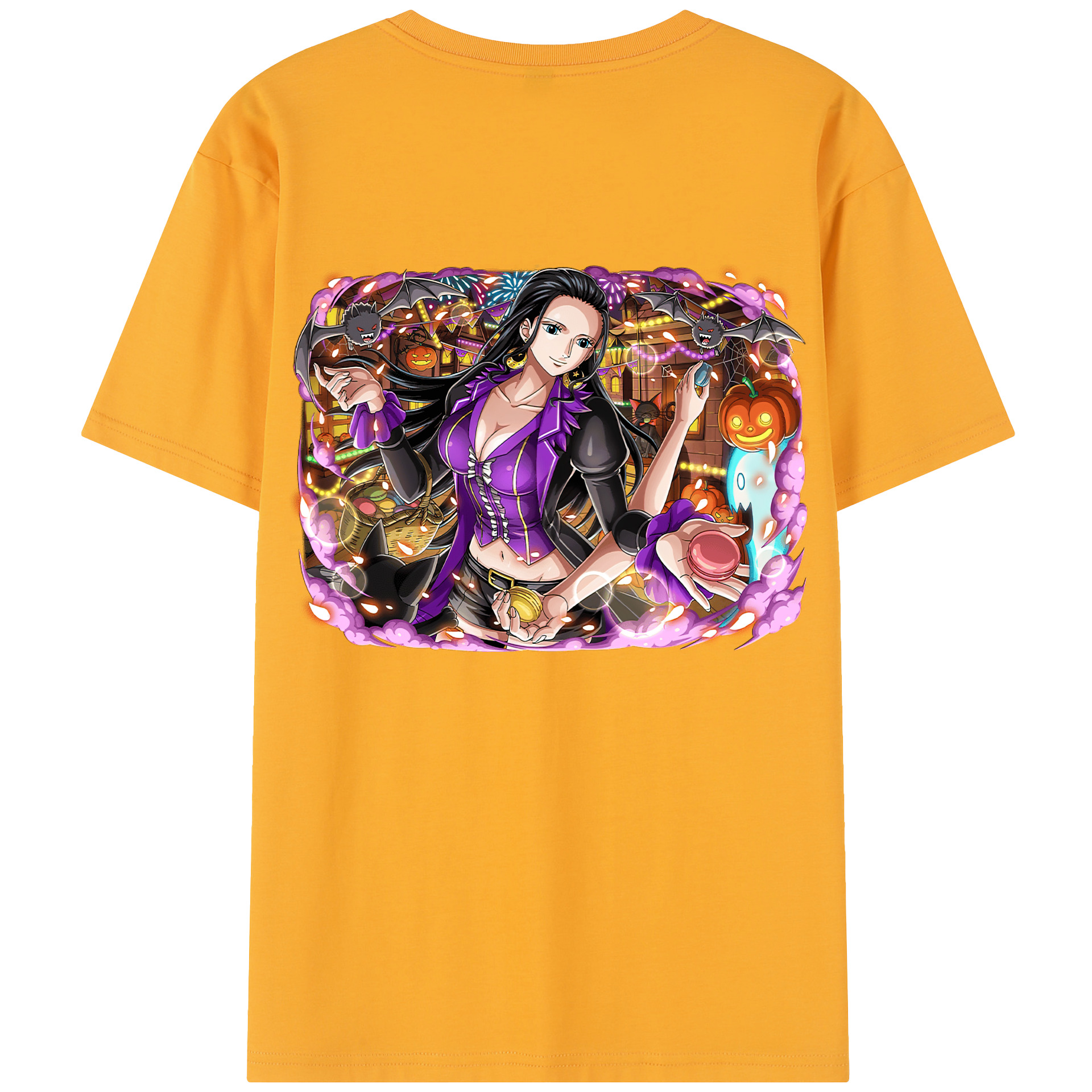 ワンピース ニコ・ロビン ONE PIECE Nico Robin 綿100％半袖Tシャツ（背面プリント）
