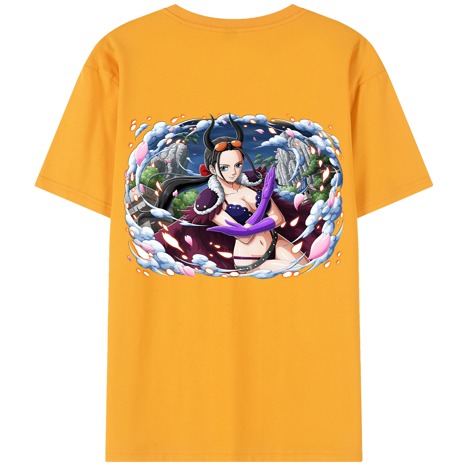 ワンピース ニコ・ロビン ONE PIECE Nico Robin 綿100％半袖Tシャツ（背面プリント）