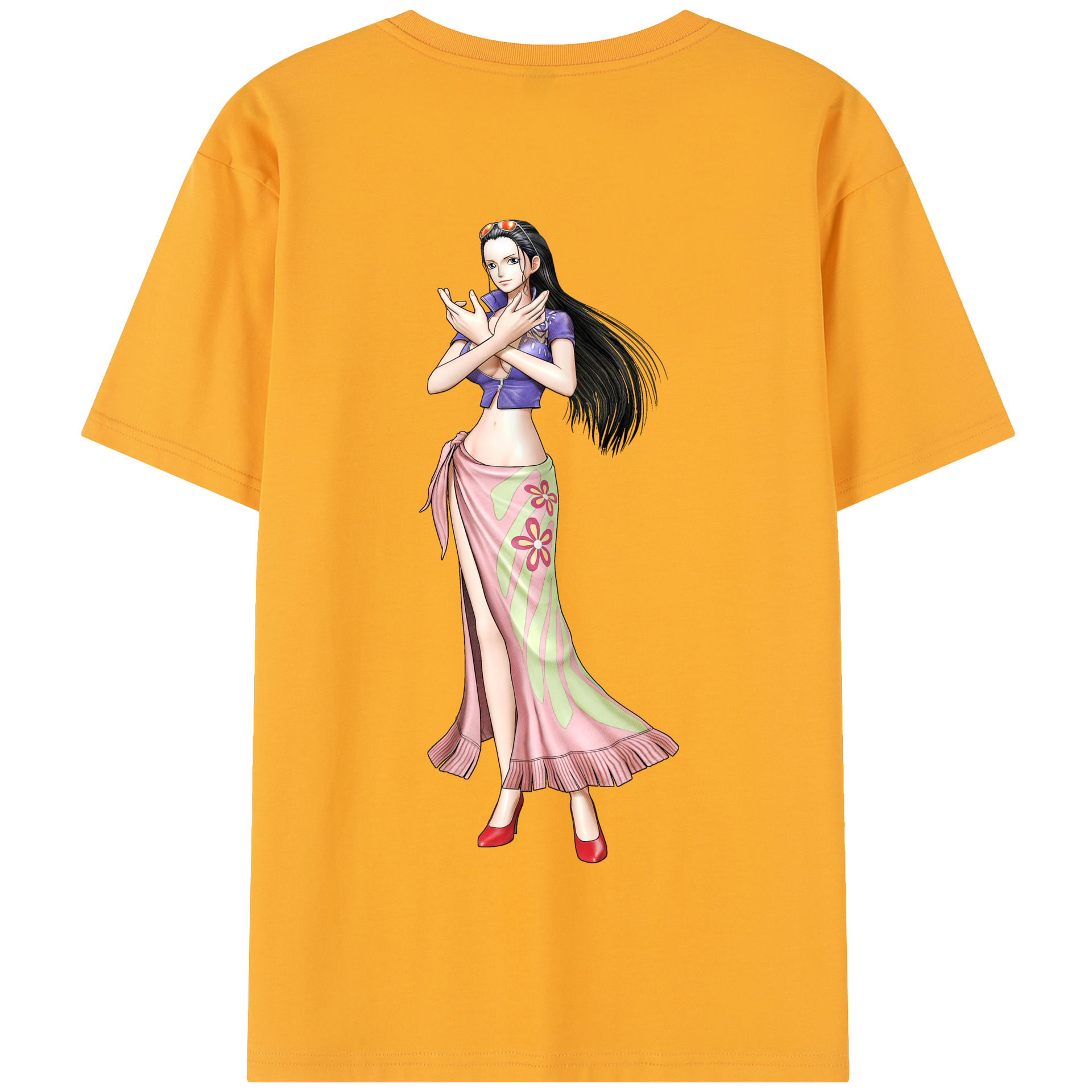 ワンピース ニコ・ロビン ONE PIECE Nico Robin 綿100％半袖Tシャツ（背面プリント）