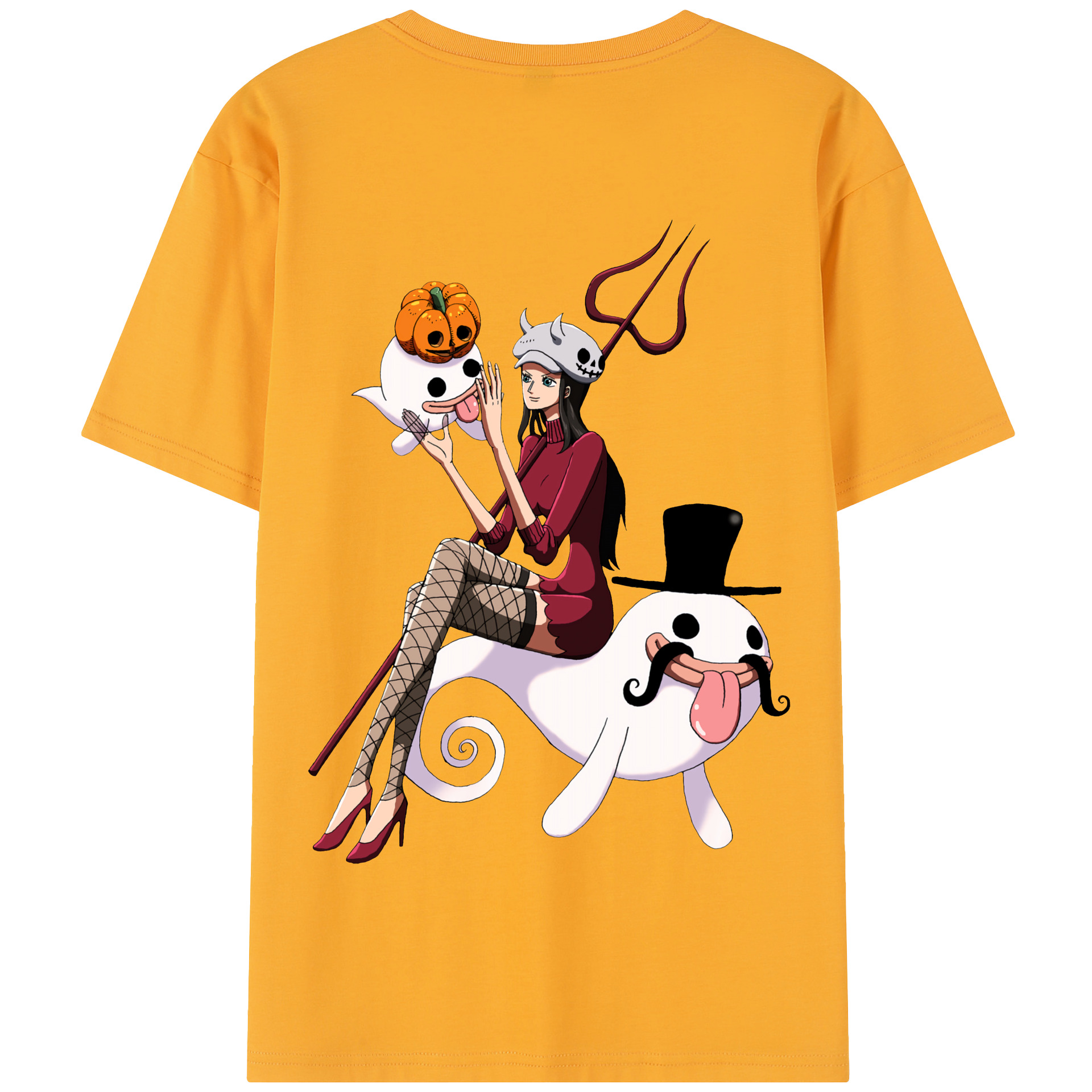 ワンピース ニコ・ロビン ONE PIECE Nico Robin 綿100％半袖Tシャツ（背面プリント）