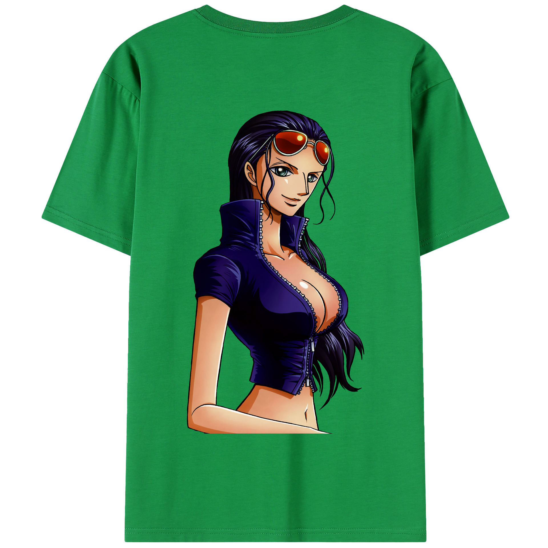 ワンピース ニコ・ロビン ONE PIECE Nico Robin 綿100％半袖Tシャツ（背面プリント）