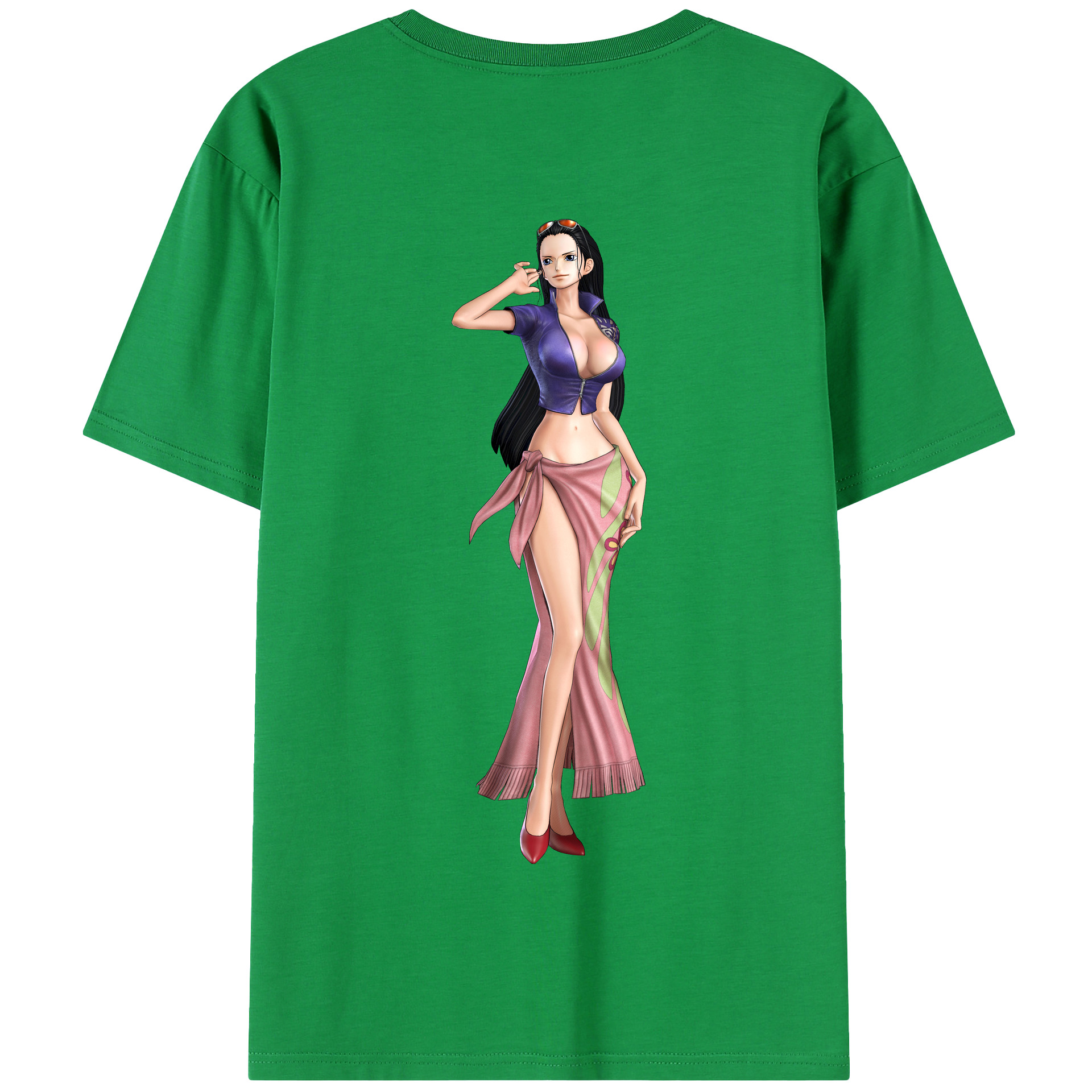 ワンピース ニコ・ロビン ONE PIECE Nico Robin 綿100％半袖Tシャツ（背面プリント）