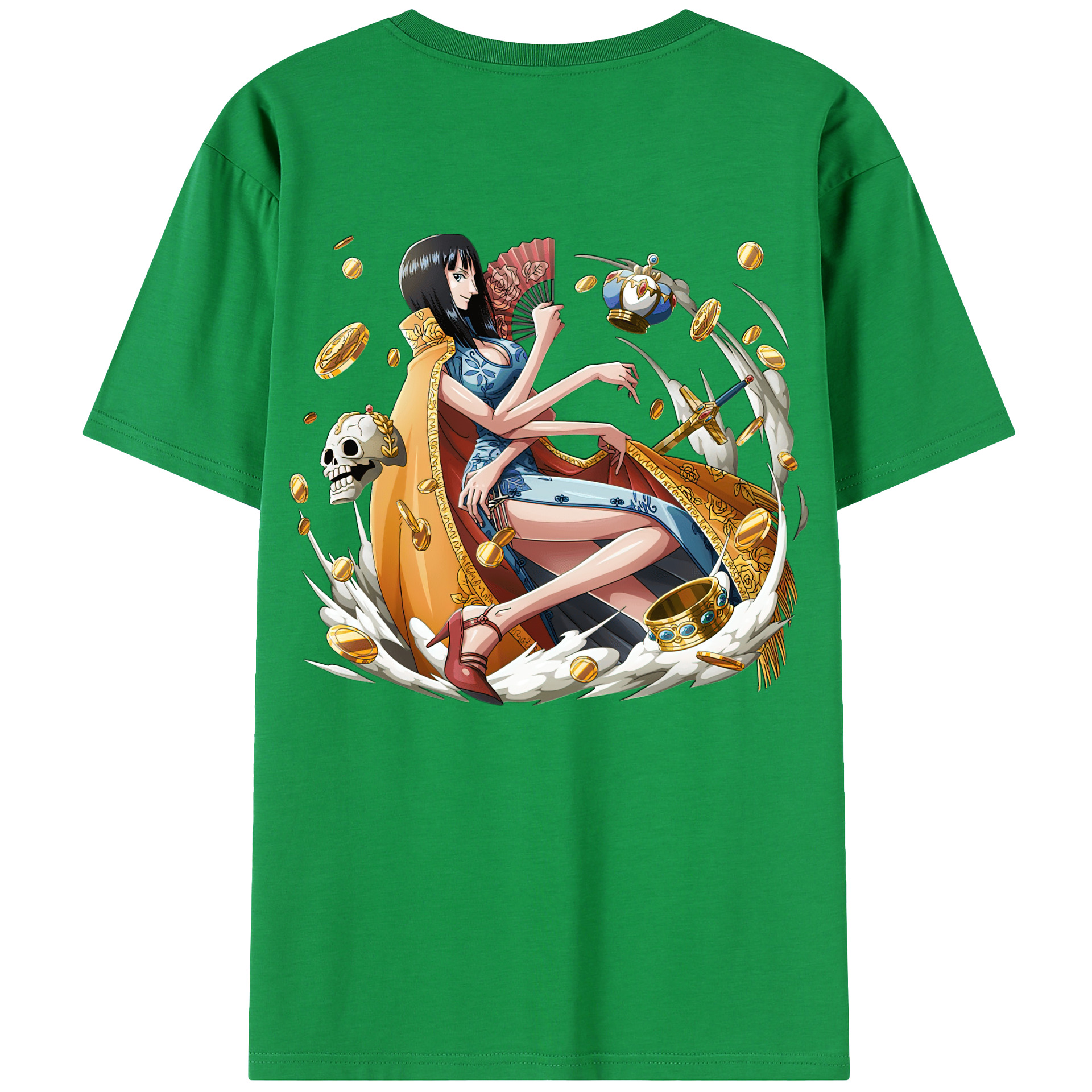 ワンピース ニコ・ロビン ONE PIECE Nico Robin 綿100％半袖Tシャツ（背面プリント）