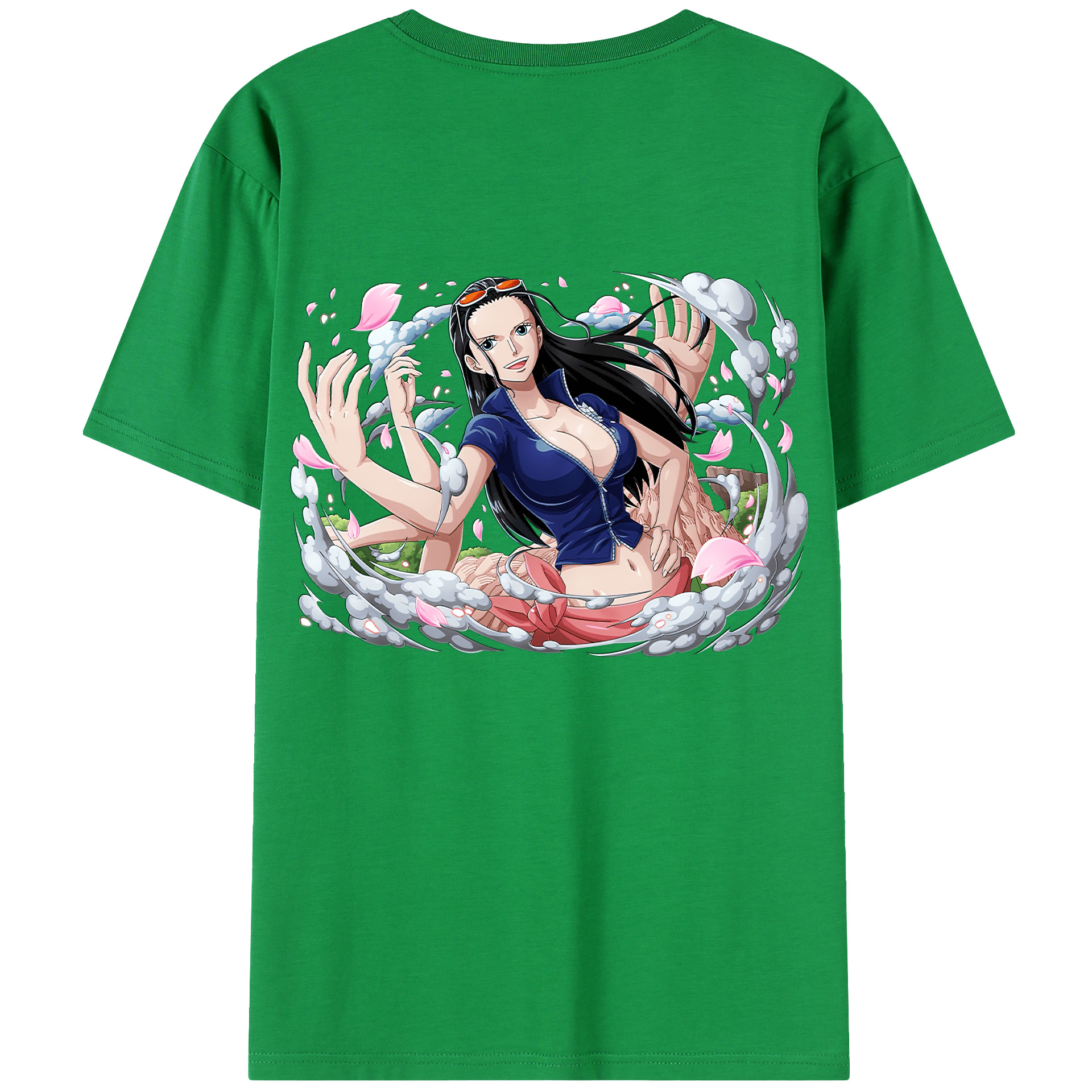ワンピース ニコ・ロビン ONE PIECE Nico Robin 綿100％半袖Tシャツ（背面プリント）