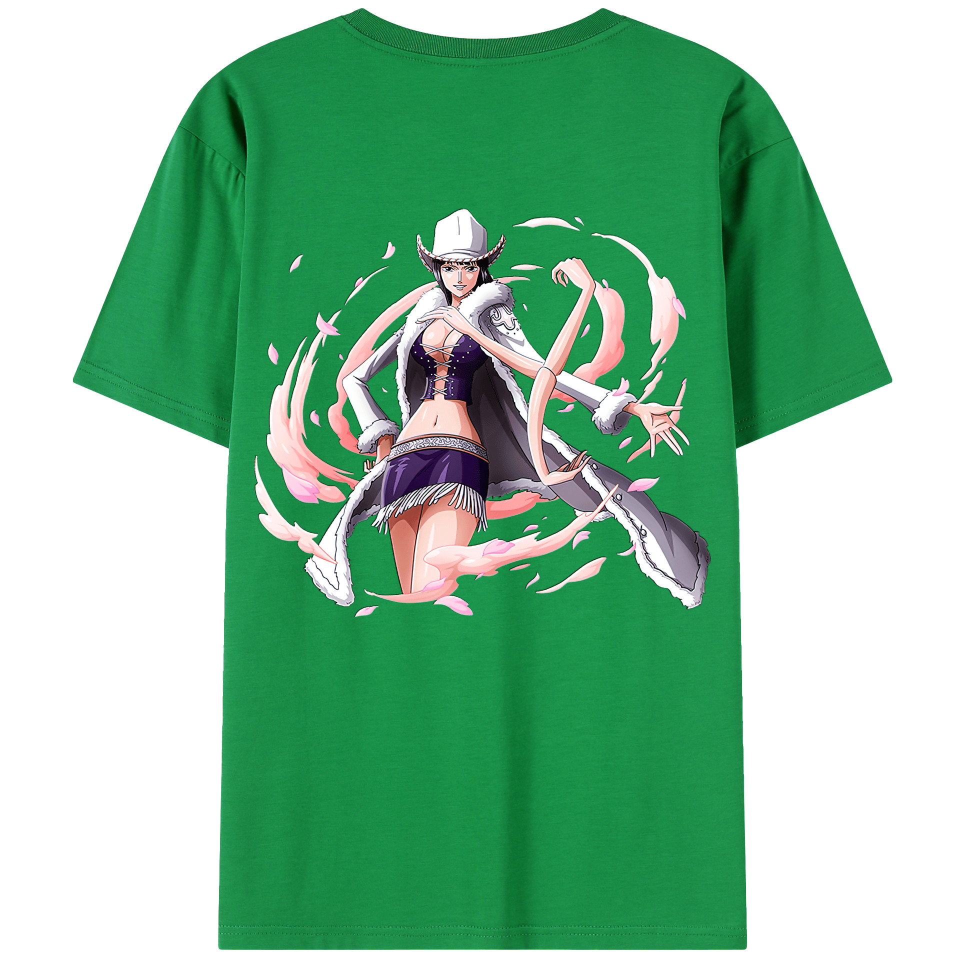 ワンピース ニコ・ロビン ONE PIECE Nico Robin 綿100％半袖Tシャツ（背面プリント）