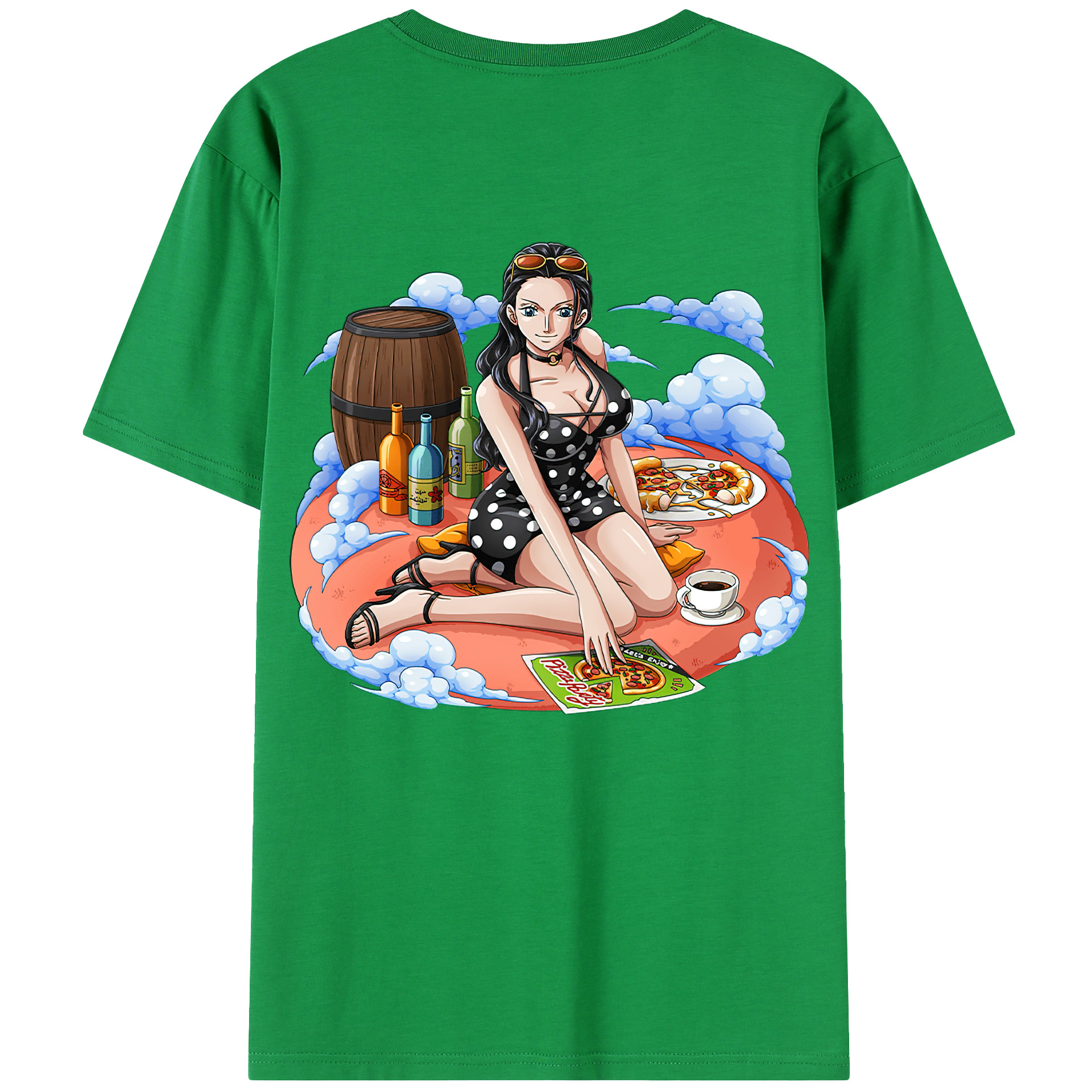 ワンピース ニコ・ロビン ONE PIECE Nico Robin 綿100％半袖Tシャツ（背面プリント）