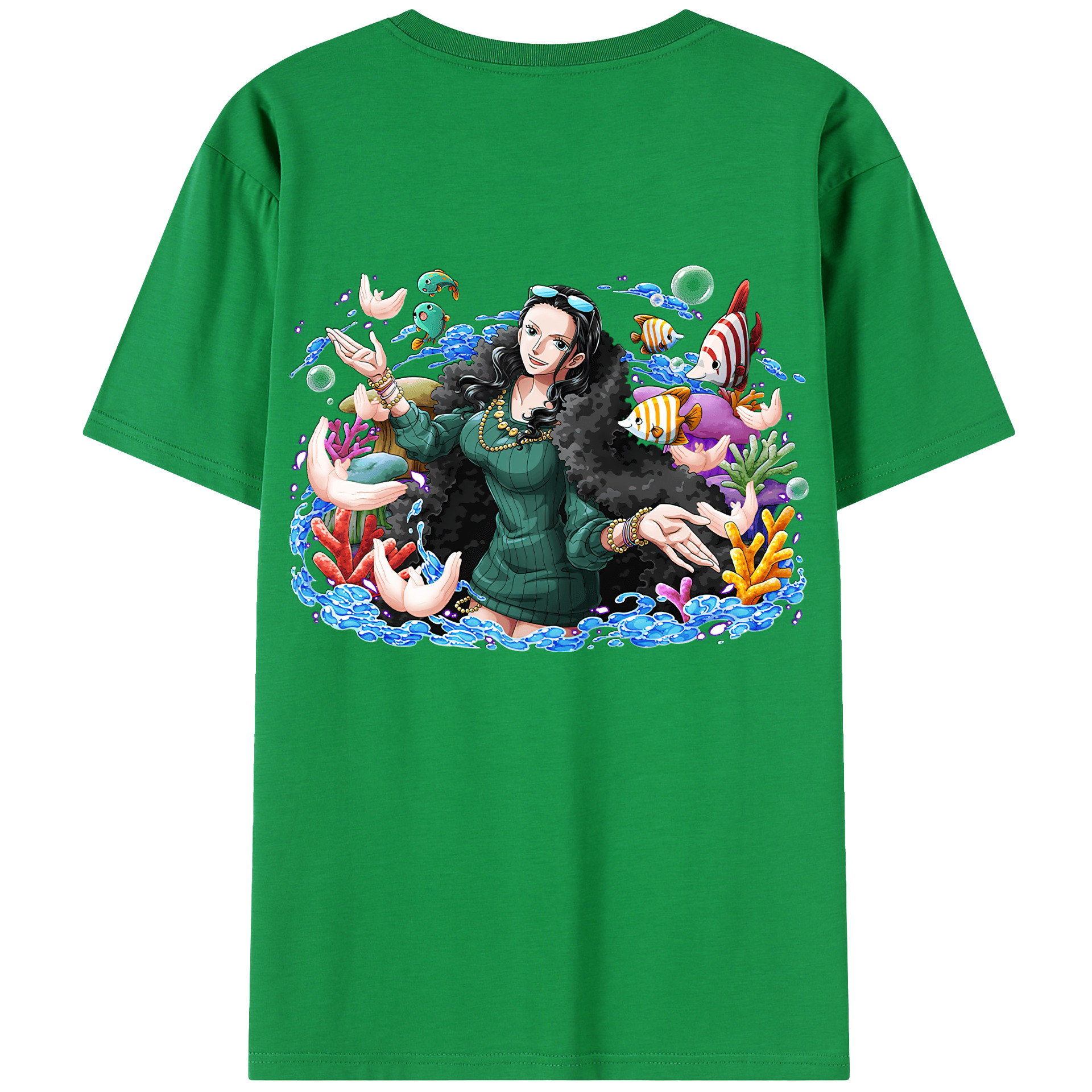 ワンピース ニコ・ロビン ONE PIECE Nico Robin 綿100％半袖Tシャツ（背面プリント）
