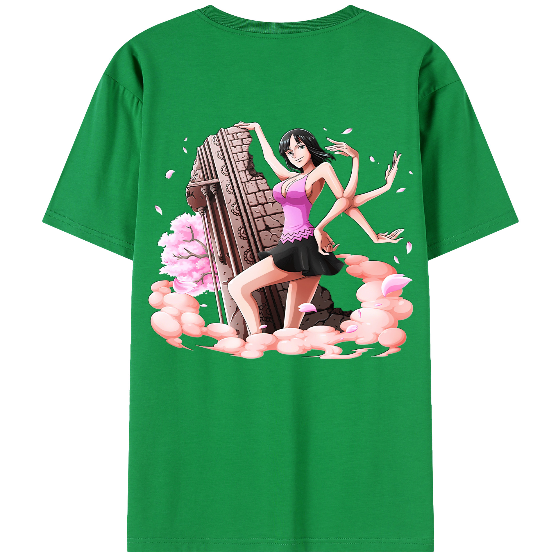 ワンピース ニコ・ロビン ONE PIECE Nico Robin 綿100％半袖Tシャツ（背面プリント）