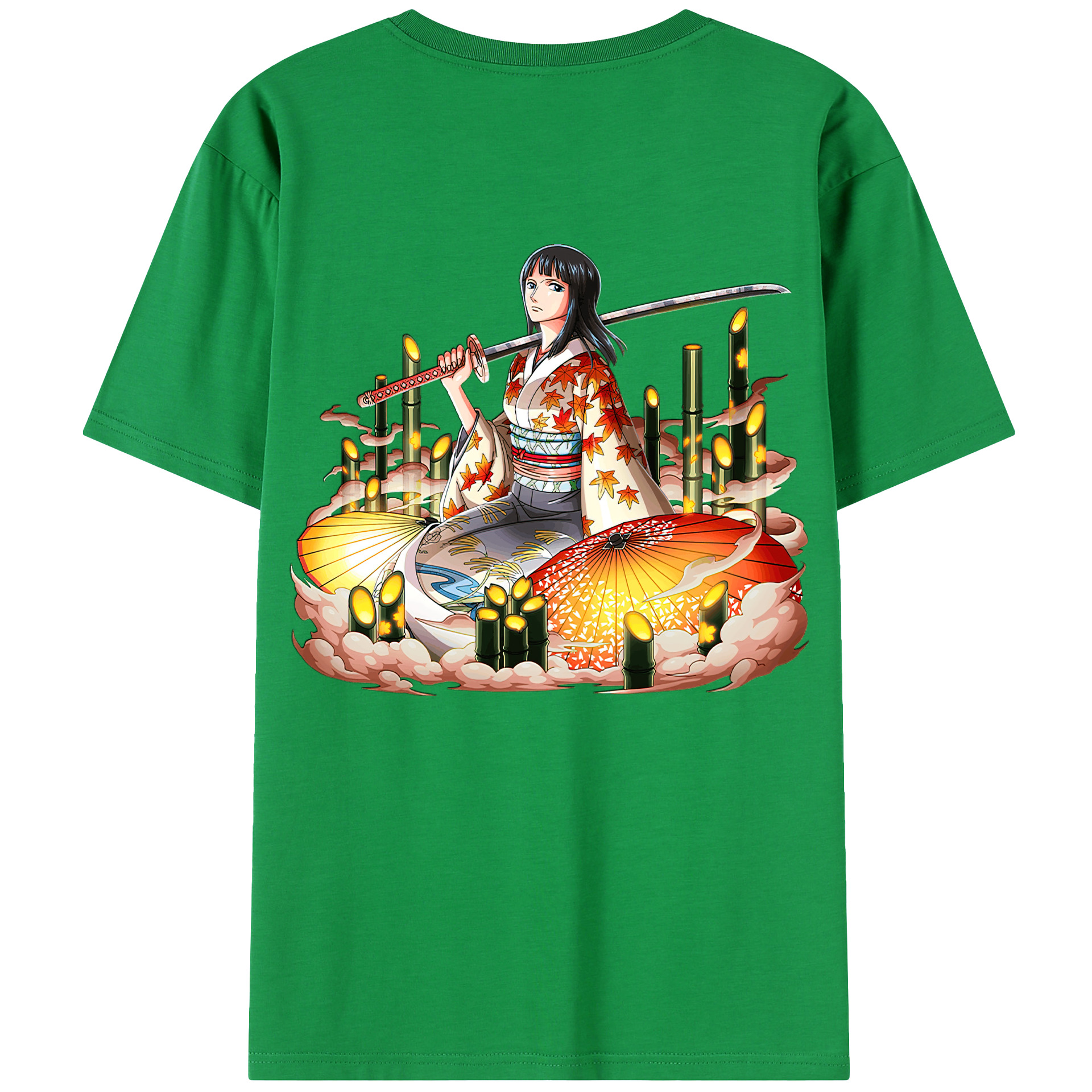 ワンピース ニコ・ロビン ONE PIECE Nico Robin 綿100％半袖Tシャツ（背面プリント）
