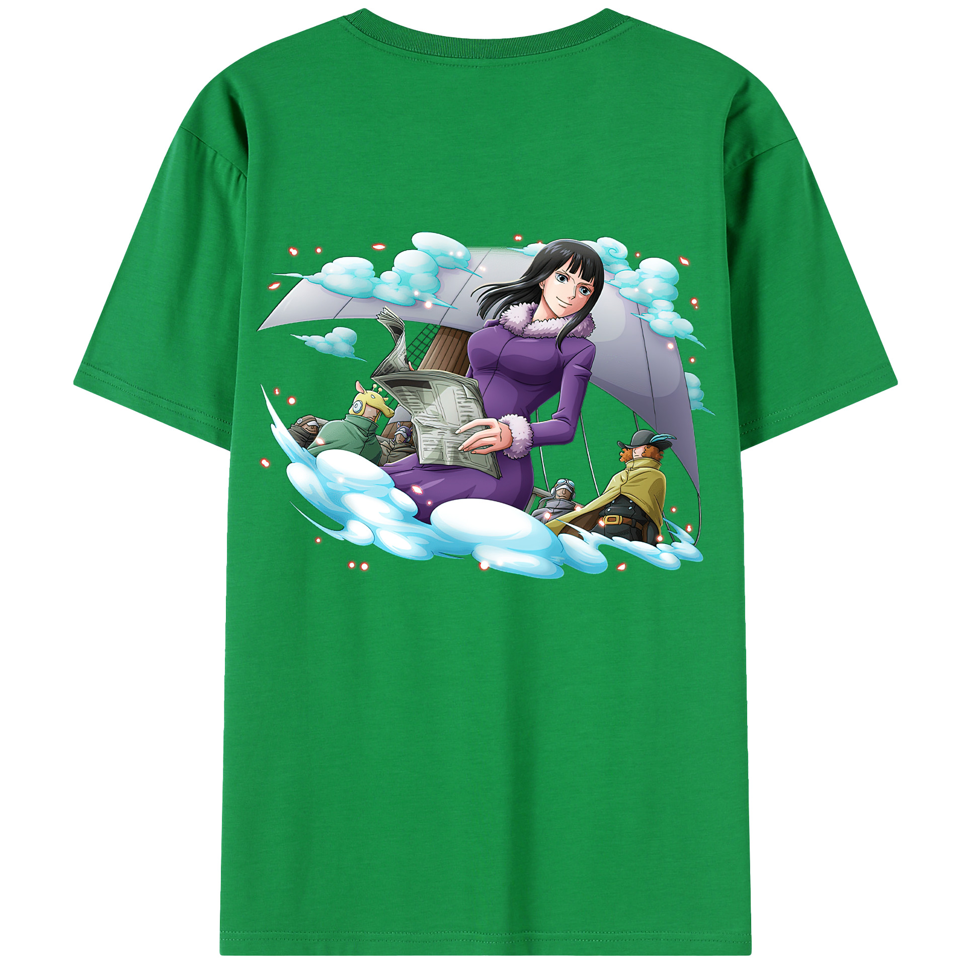 ワンピース ニコ・ロビン ONE PIECE Nico Robin 綿100％半袖Tシャツ（背面プリント）