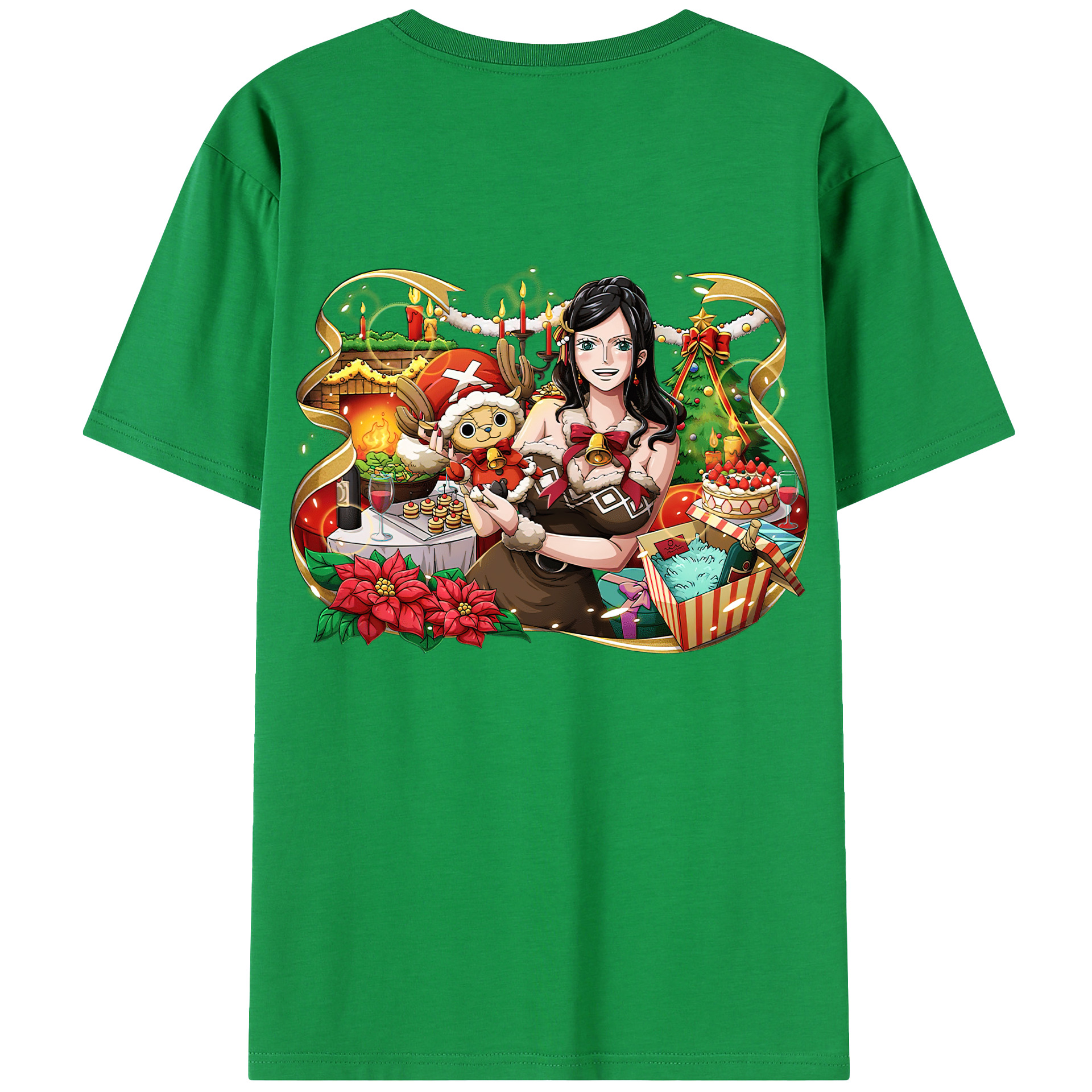 ワンピース ニコ・ロビン ONE PIECE Nico Robin 綿100％半袖Tシャツ（背面プリント）