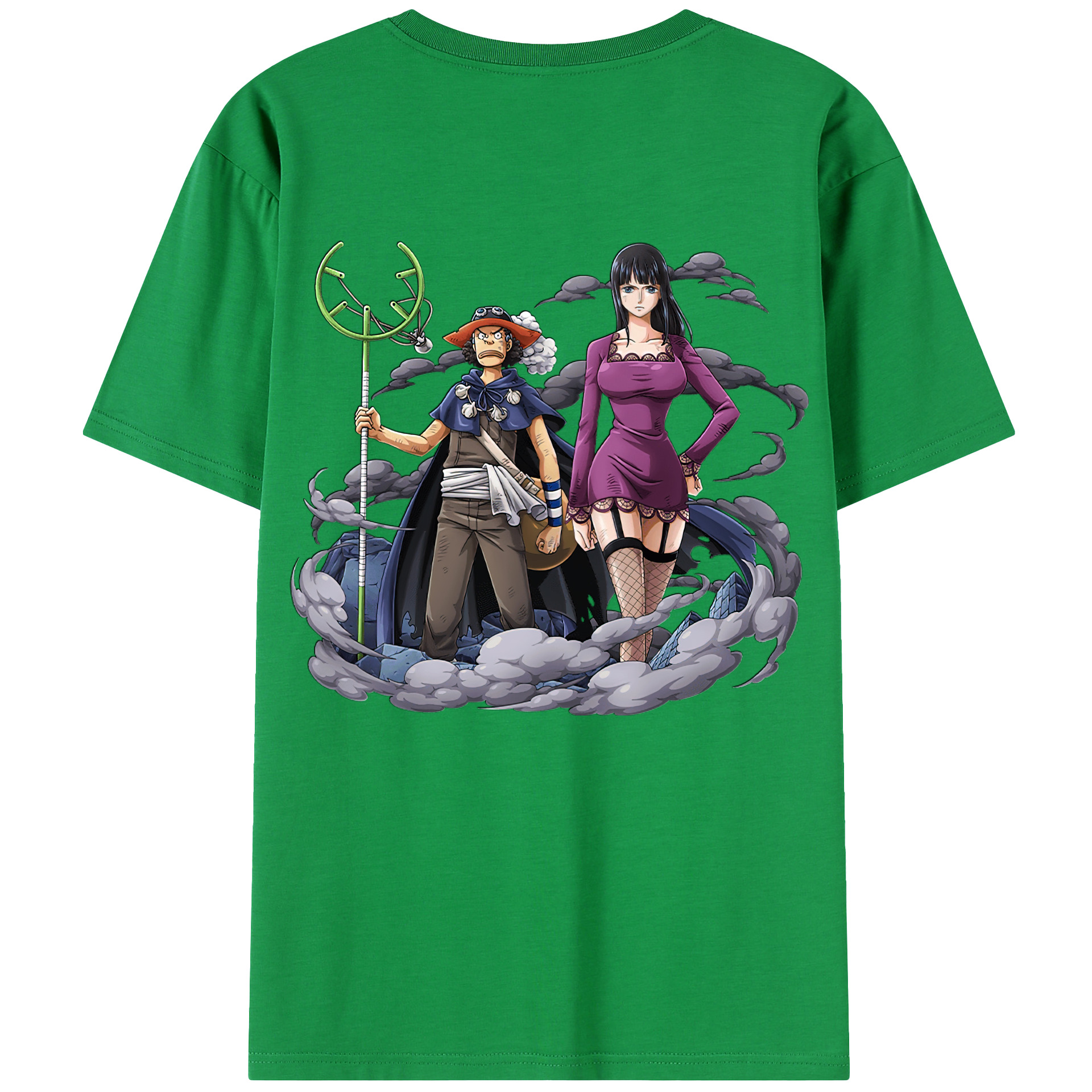 ワンピース ニコ・ロビン ONE PIECE Nico Robin 綿100％半袖Tシャツ（背面プリント）