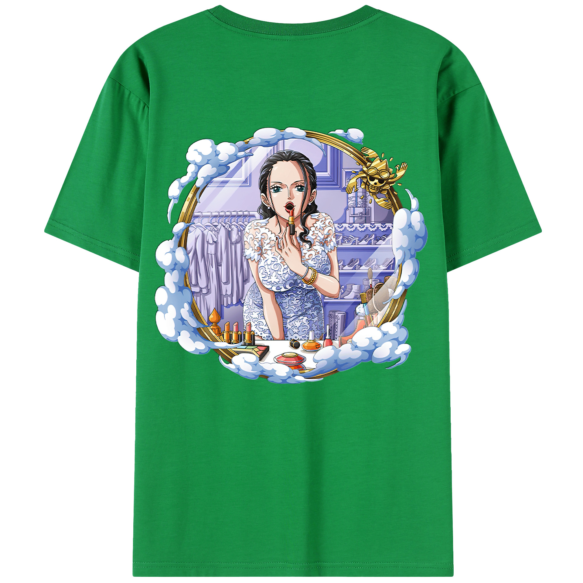 ワンピース ニコ・ロビン ONE PIECE Nico Robin 綿100％半袖Tシャツ（背面プリント）