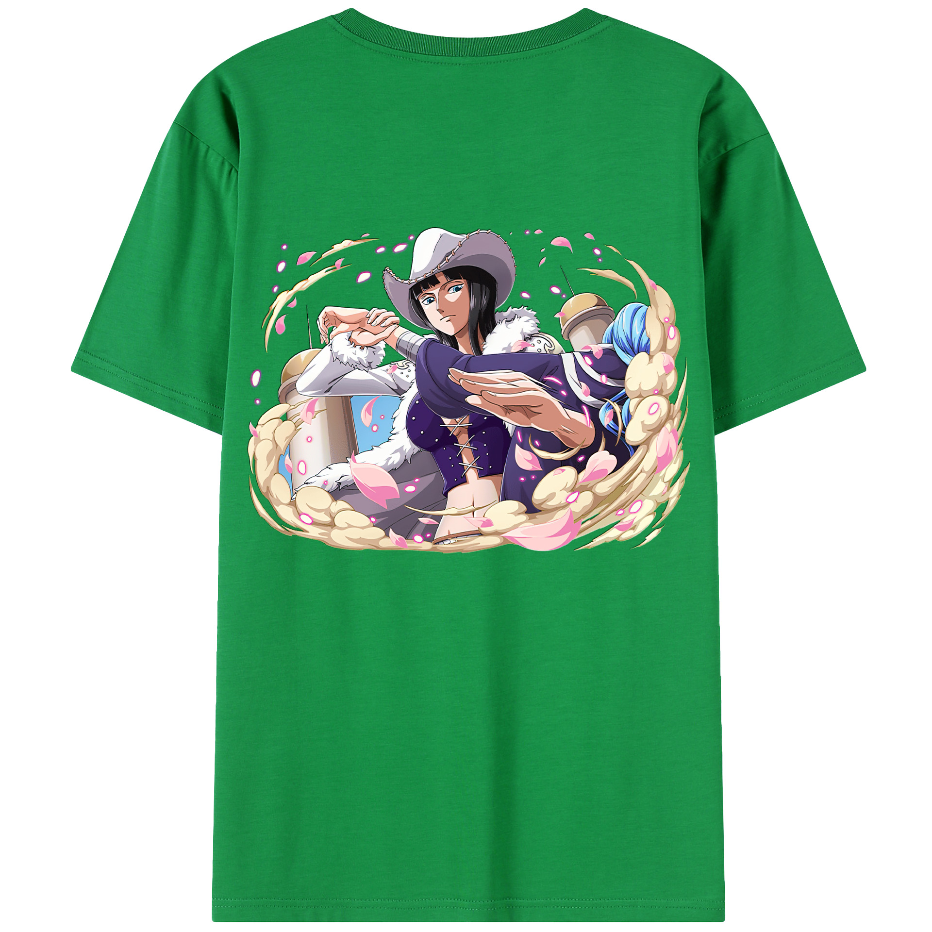 ワンピース ニコ・ロビン ONE PIECE Nico Robin 綿100％半袖Tシャツ（背面プリント）