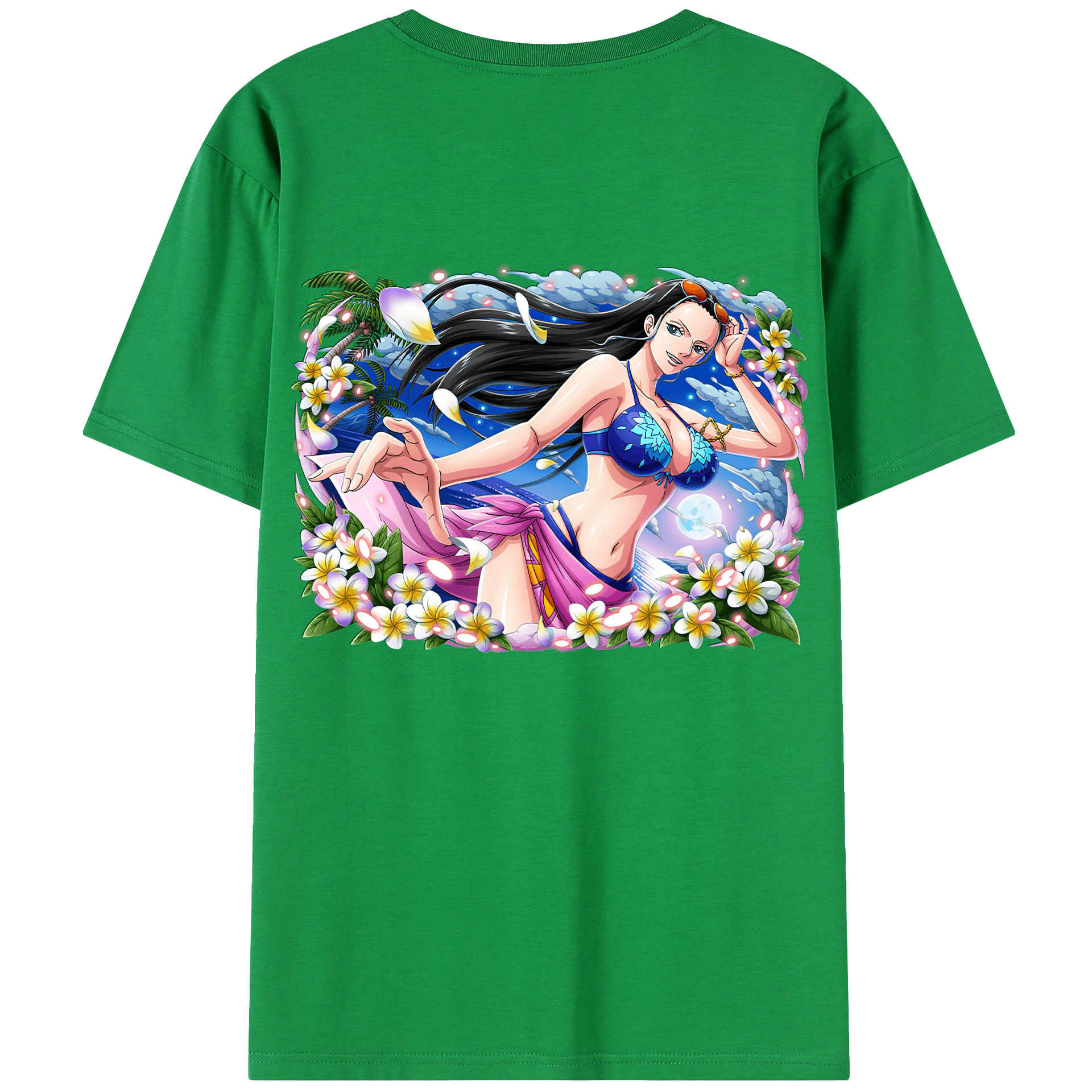 ワンピース ニコ・ロビン ONE PIECE Nico Robin 綿100％半袖Tシャツ（背面プリント）